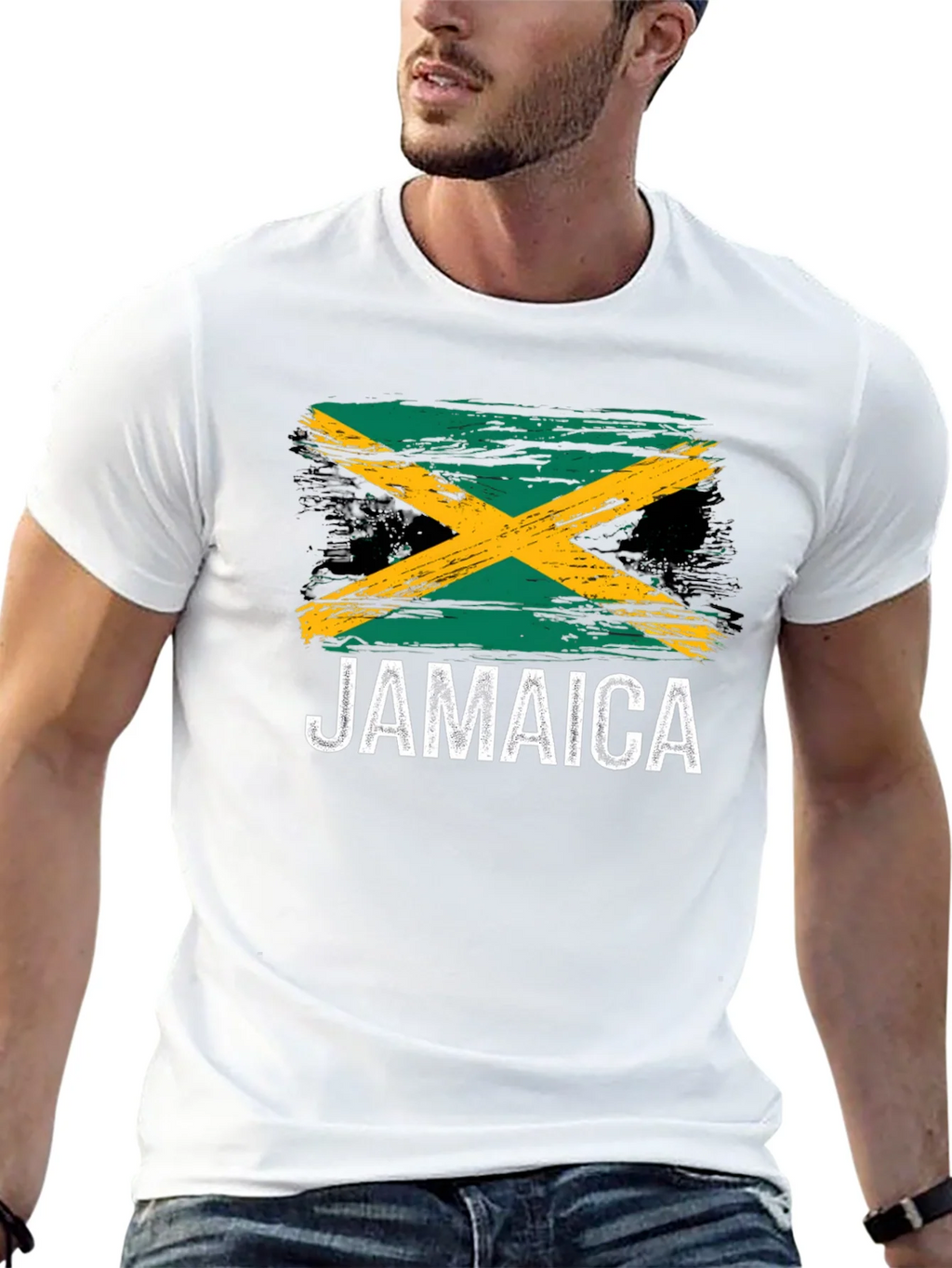 Jamaica Flag T-Shirt - Black Graphic Tee product image 12