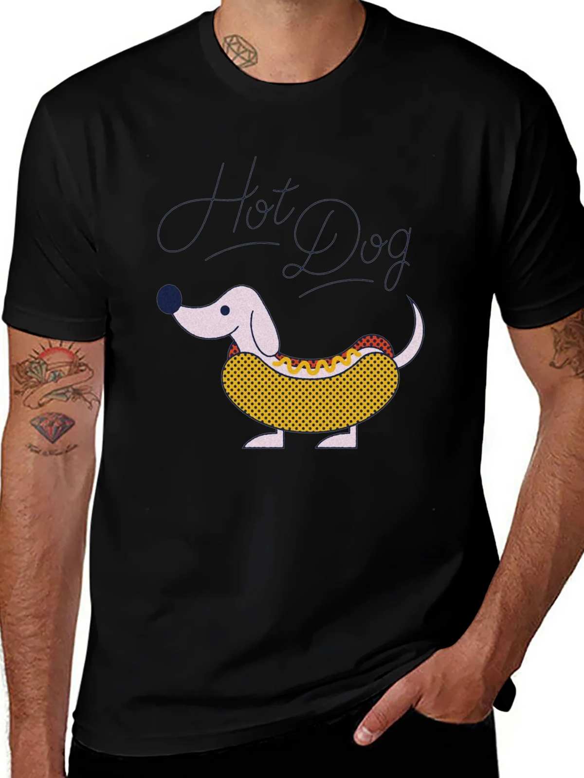 Hot Dog Dachshund Graphic Tee - Funny Novelty T-Shirt product image 1