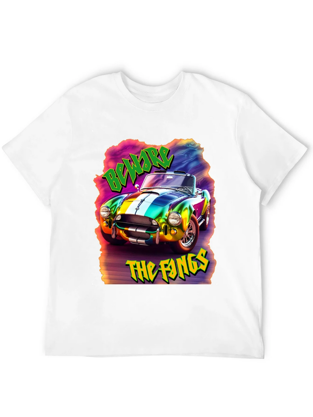 Beware the Fangs Graphic T-Shirt - Colorful Car Design product image 11