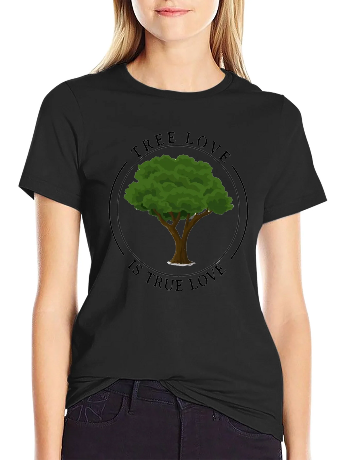 Tree Love Graphic Tee - Black Unisex T-Shirt product image 2