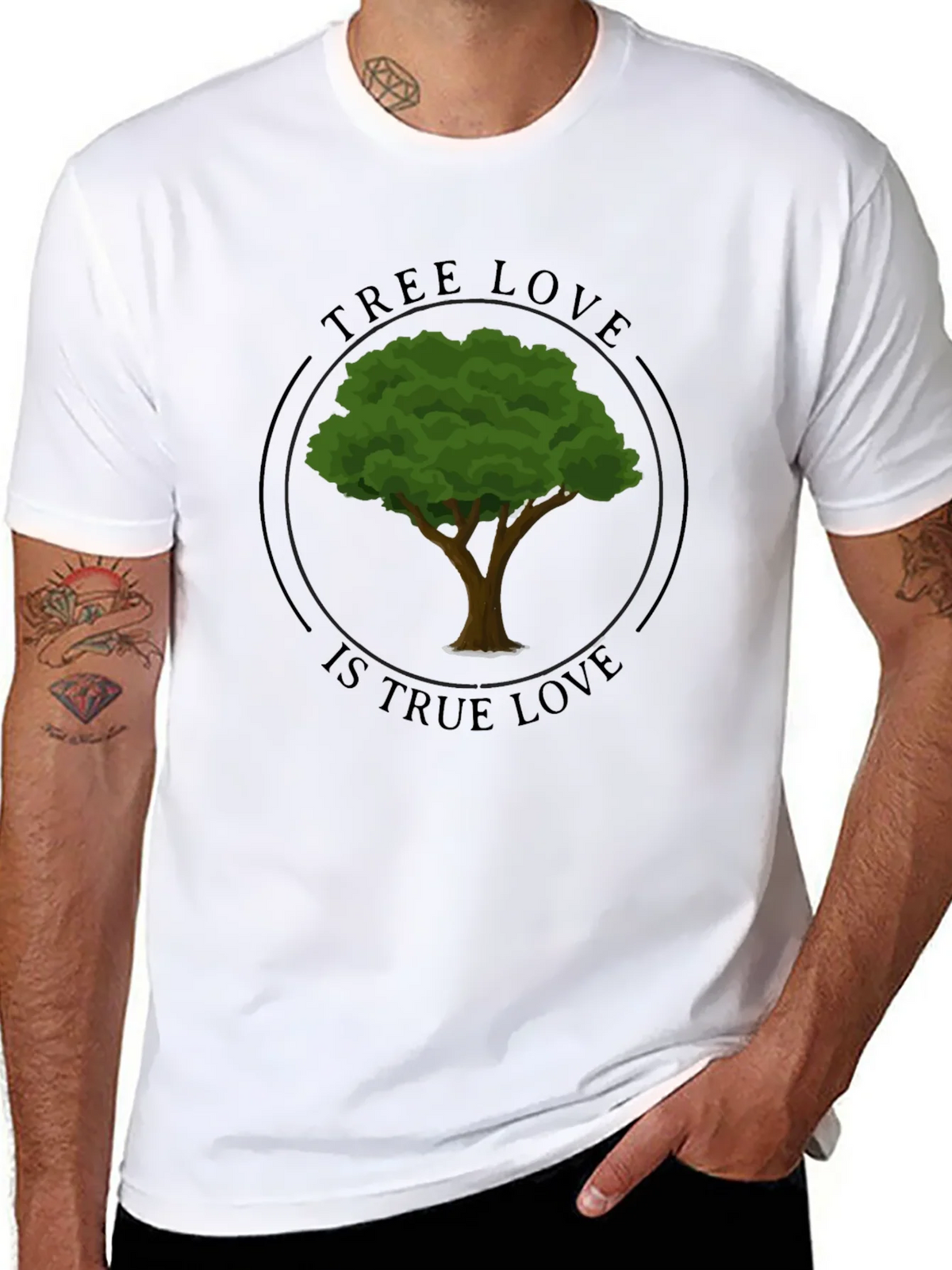 Tree Love Graphic Tee - Black Unisex T-Shirt product image 7