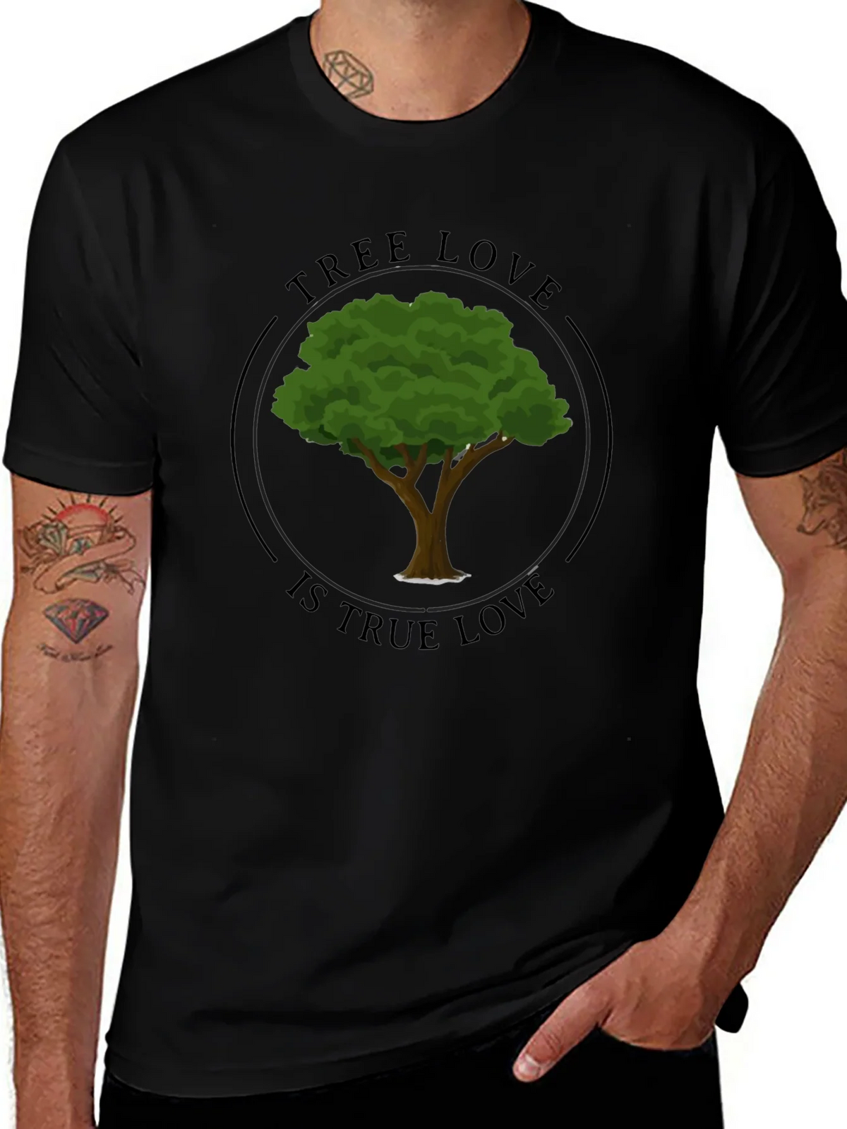 Tree Love Graphic Tee - Black Unisex T-Shirt product image 1