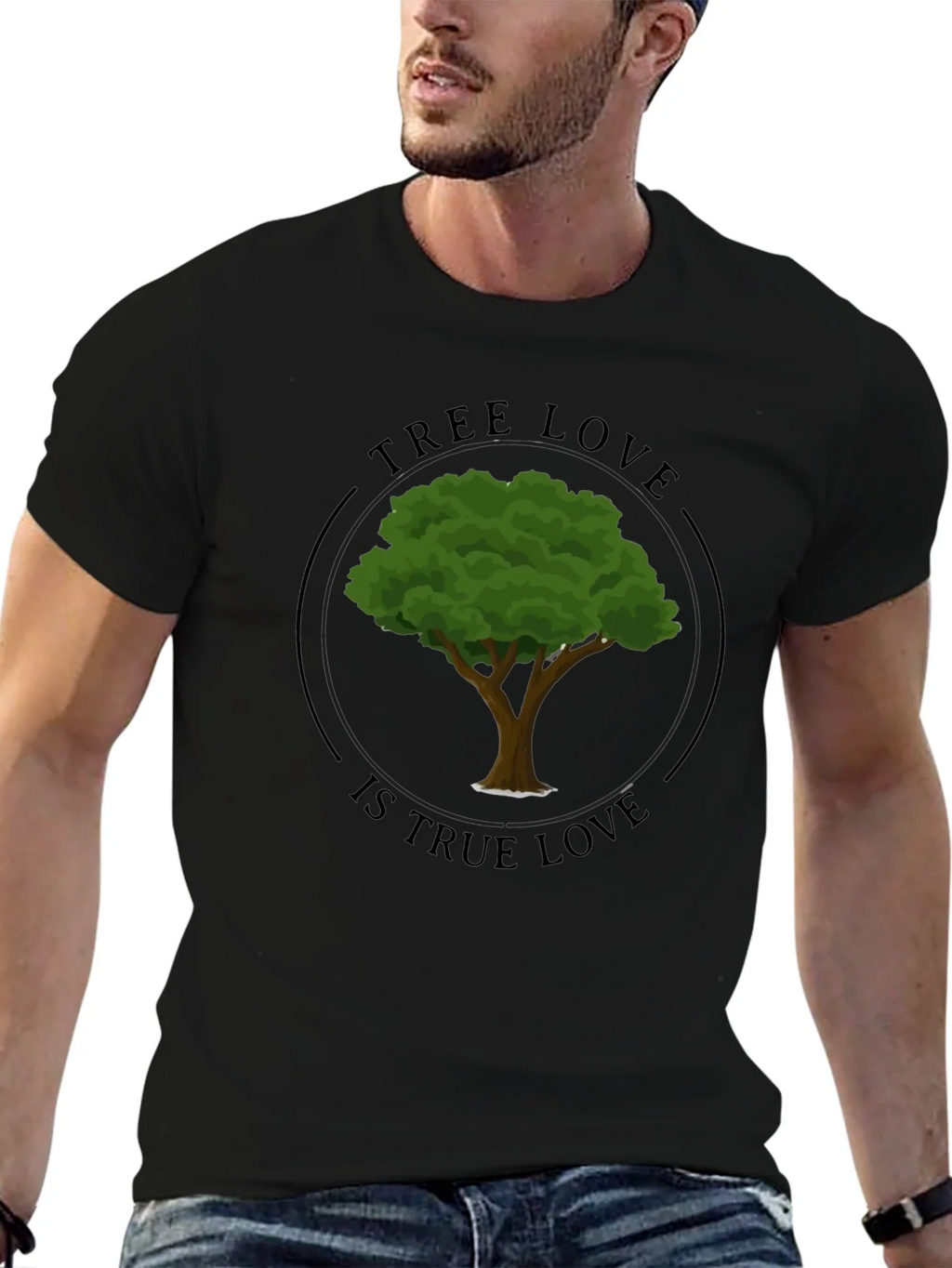 Tree Love Graphic Tee - Black Unisex T-Shirt product image 6