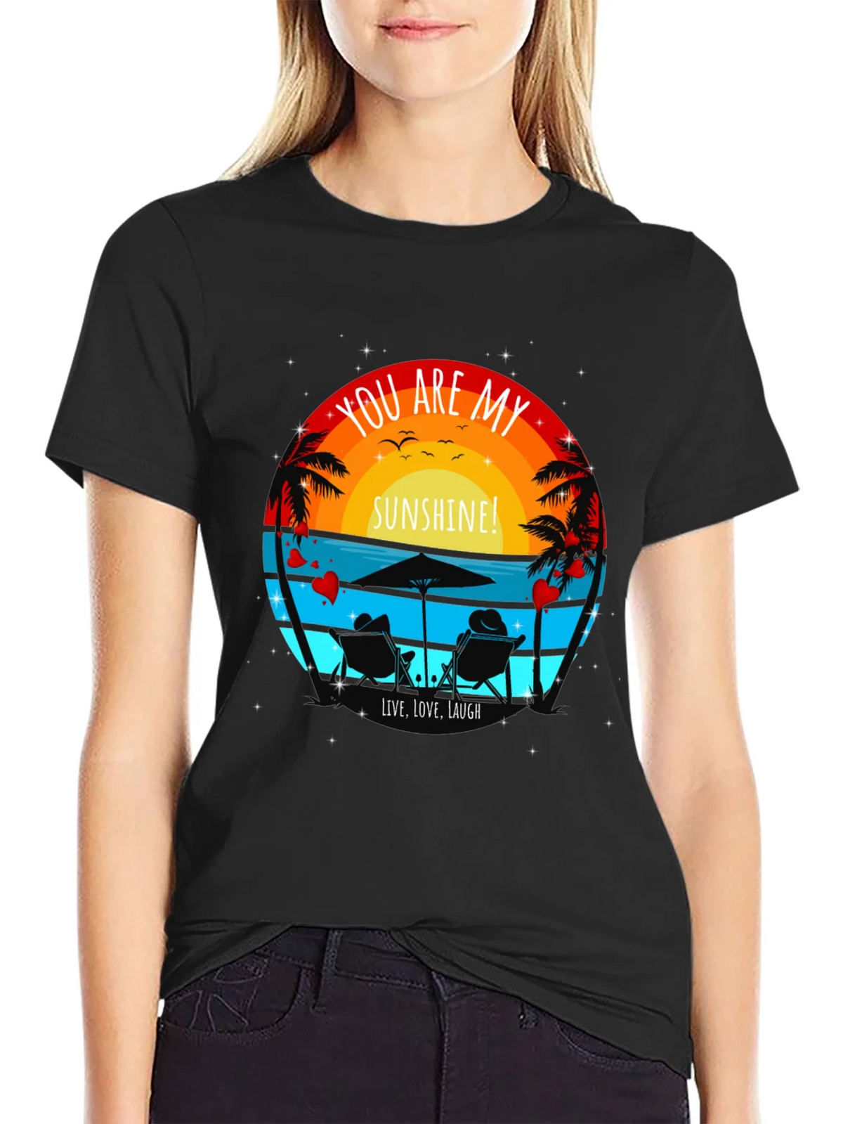 You Are My Sunshine Beach Couple Graphic T-Shirt product image 2