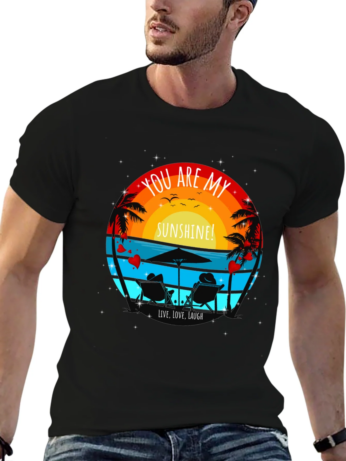 You Are My Sunshine Beach Couple Graphic T-Shirt product image 6