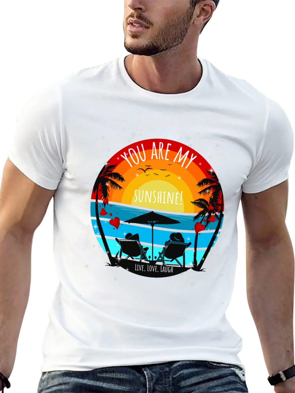 You Are My Sunshine Beach Couple Graphic T-Shirt product image 12