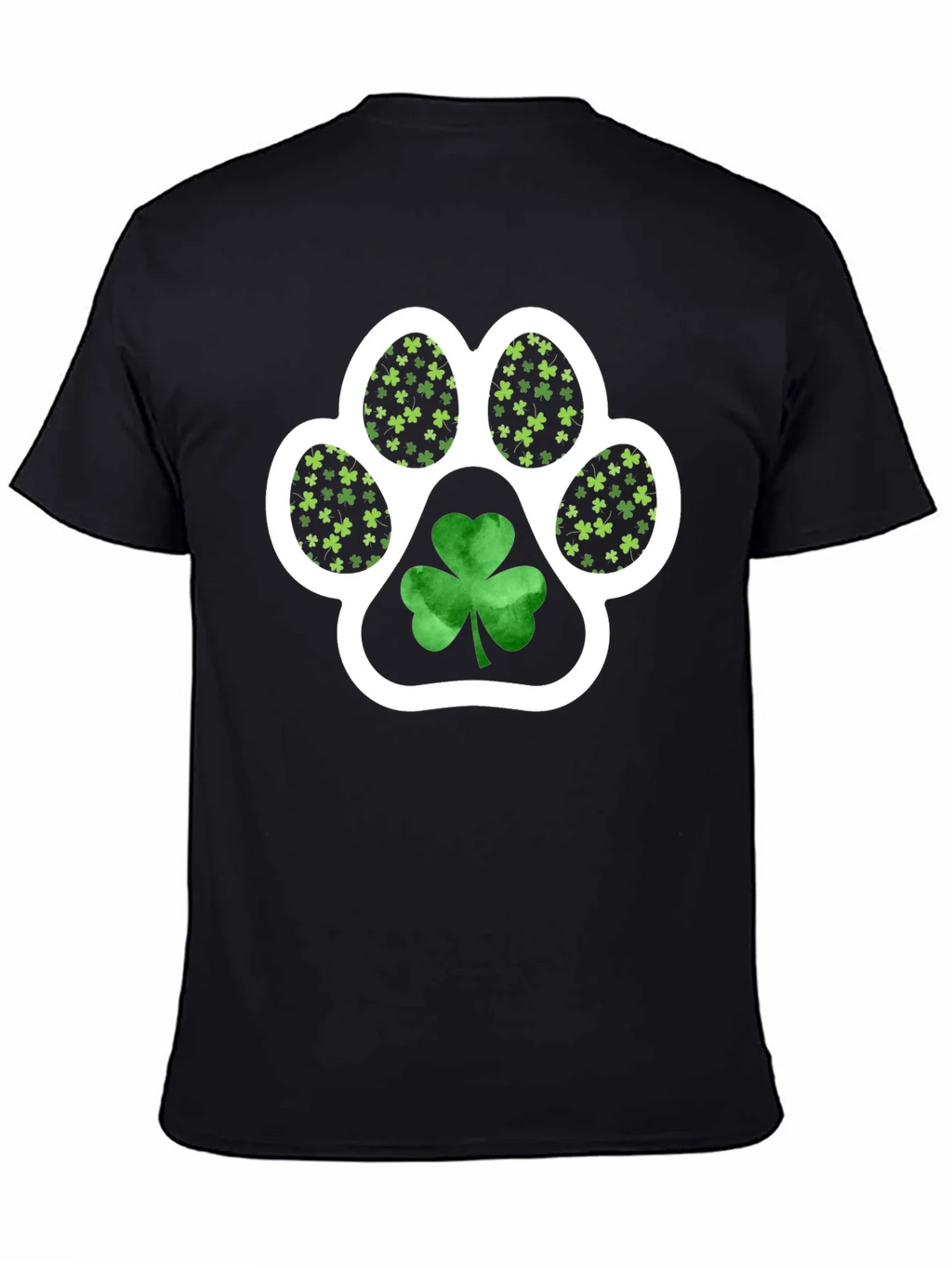 St. Patricks Day Paw Print Shamrock Tee product image 4