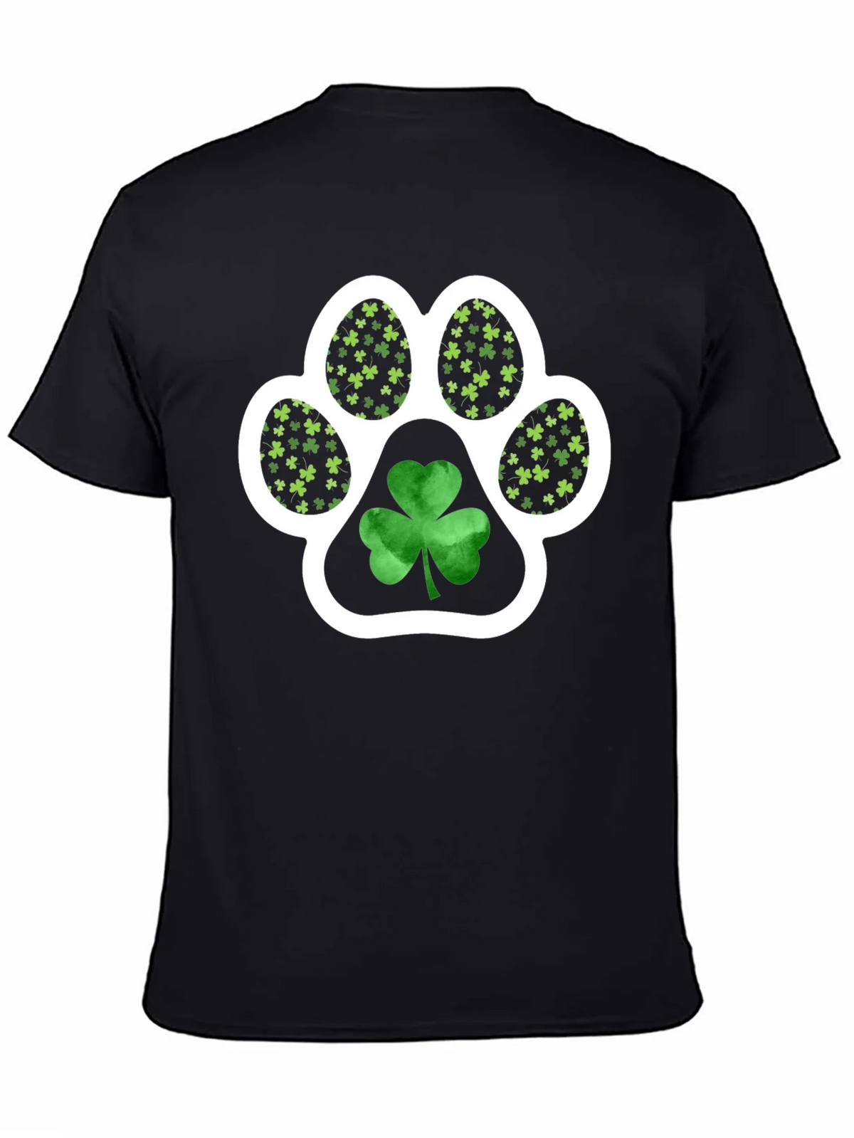 St. Patricks Day Paw Print Shamrock Tee product image 4