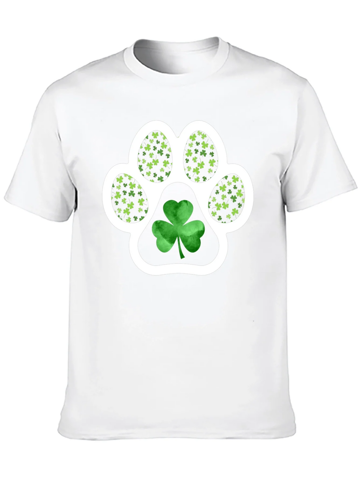 St. Patricks Day Paw Print Shamrock Tee product image 9