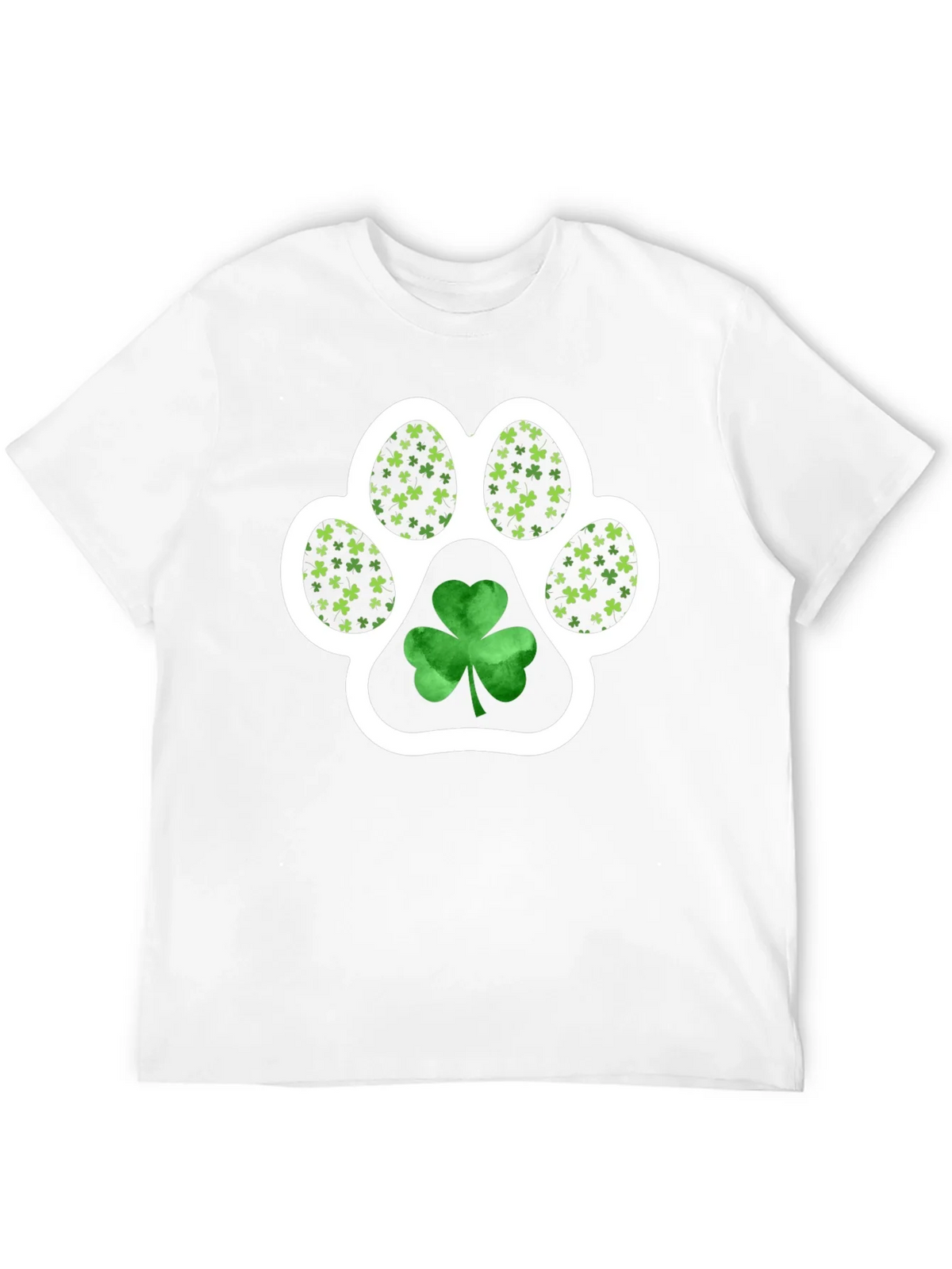 St. Patricks Day Paw Print Shamrock Tee product image 11