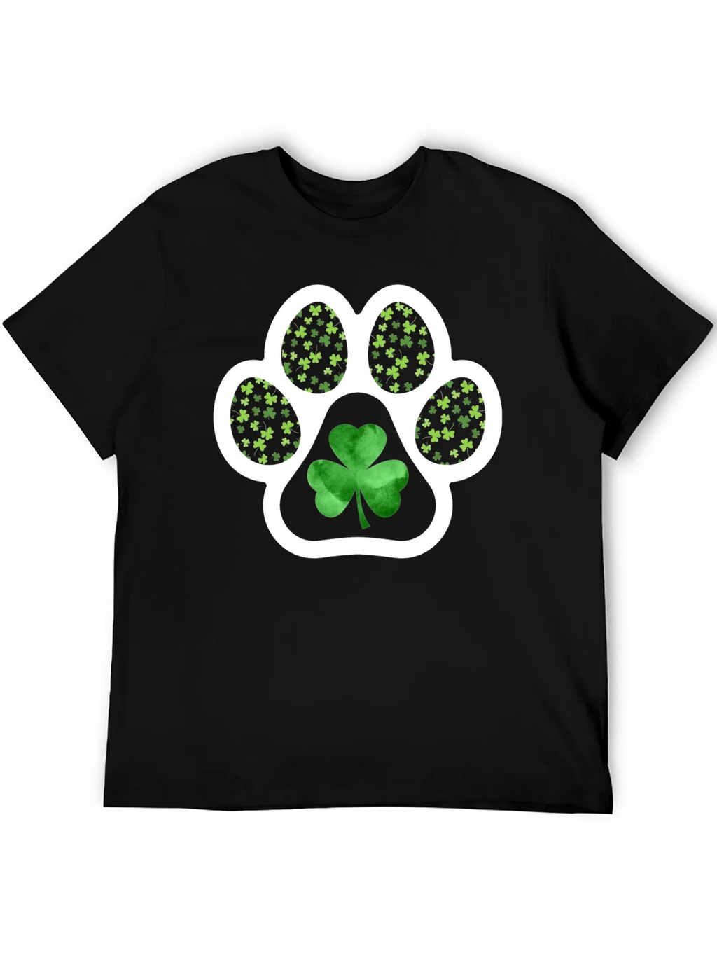 St. Patricks Day Paw Print Shamrock Tee product image 5