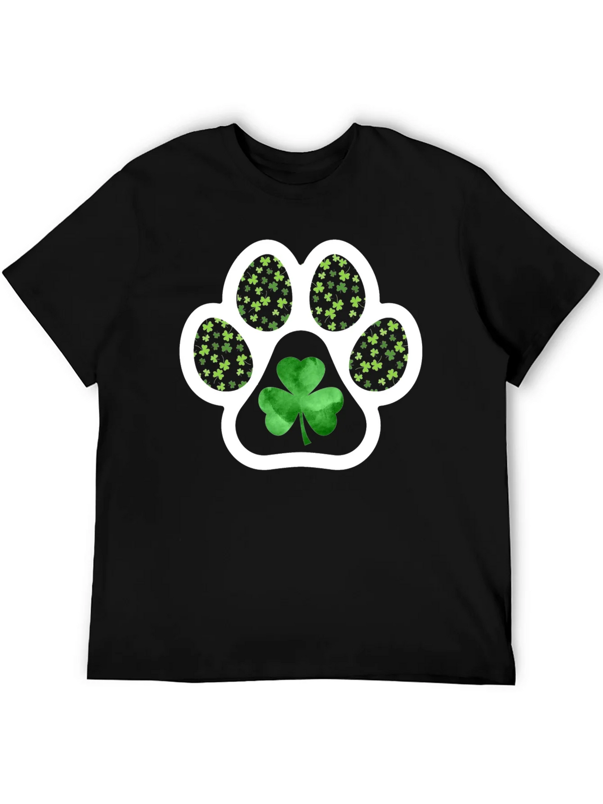 St. Patricks Day Paw Print Shamrock Tee product image 5