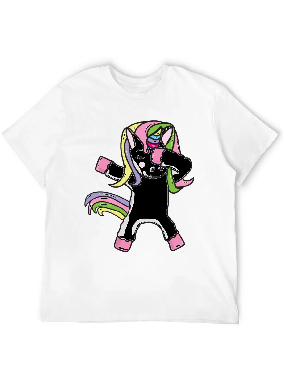 Unicorn Dabbing Graphic Tee - Black Cotton Shirt product image 11