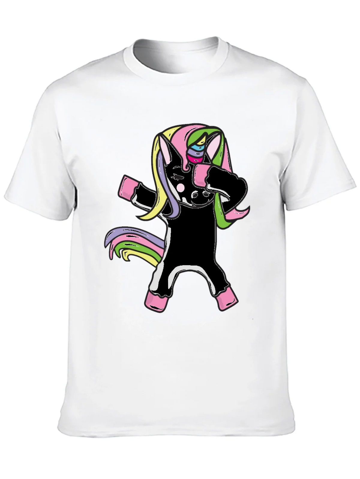Unicorn Dabbing Graphic Tee - Black Cotton Shirt product image 9