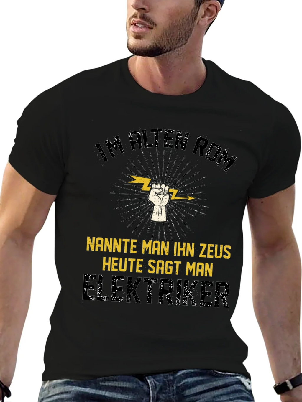 Electrician Zeus T-Shirt - Funny German Slogan Tee product image 6