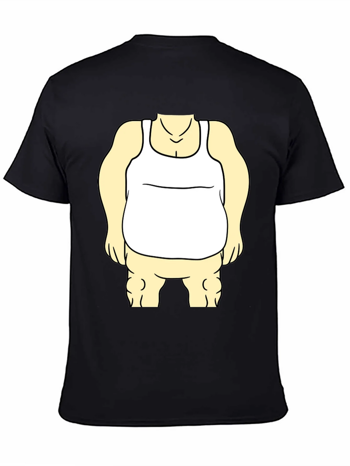 Funny Cartoon Character Graphic Black T-Shirt product image 4