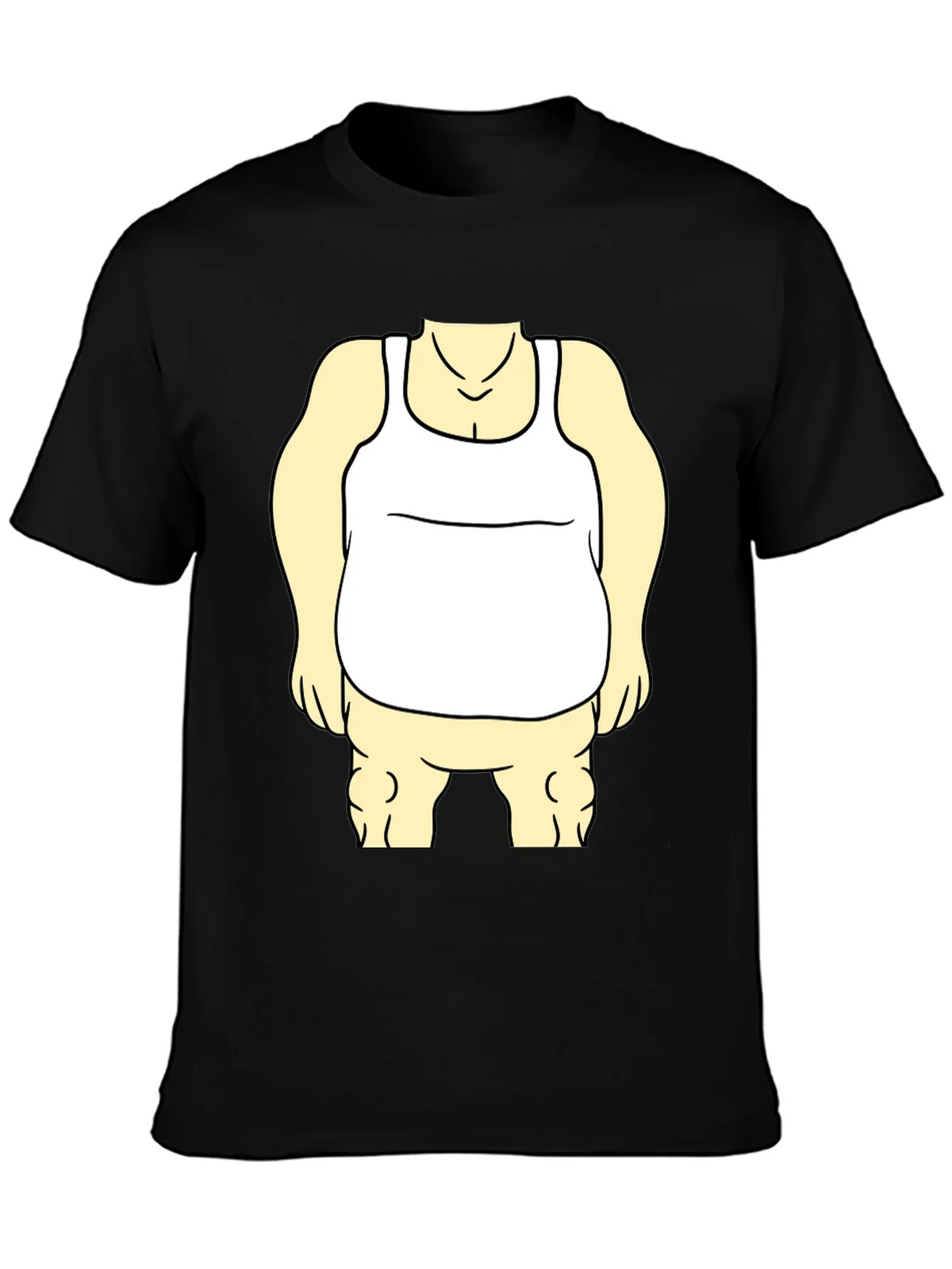 Funny Cartoon Character Graphic Black T-Shirt product image 3