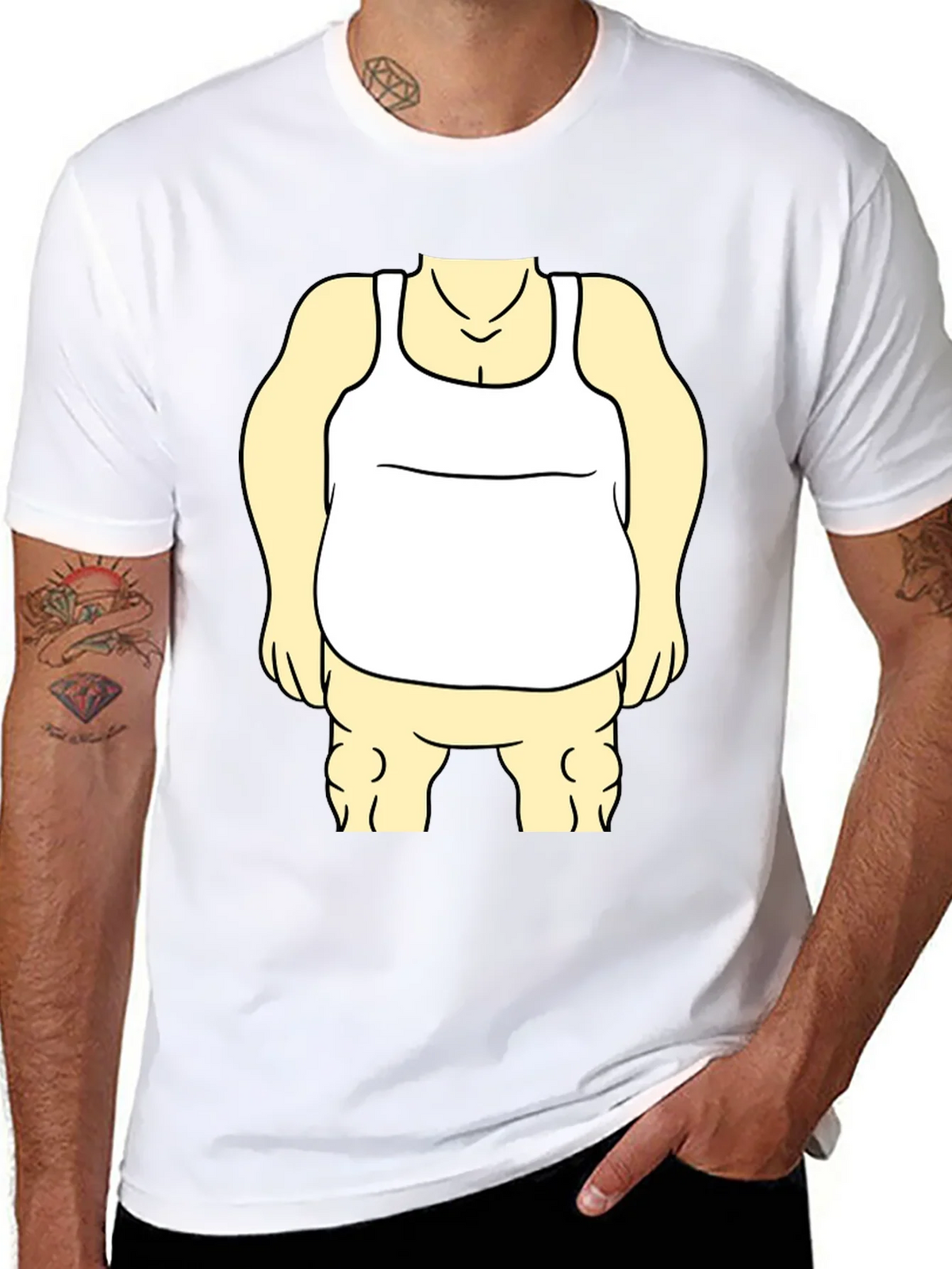 Funny Cartoon Character Graphic Black T-Shirt product image 7