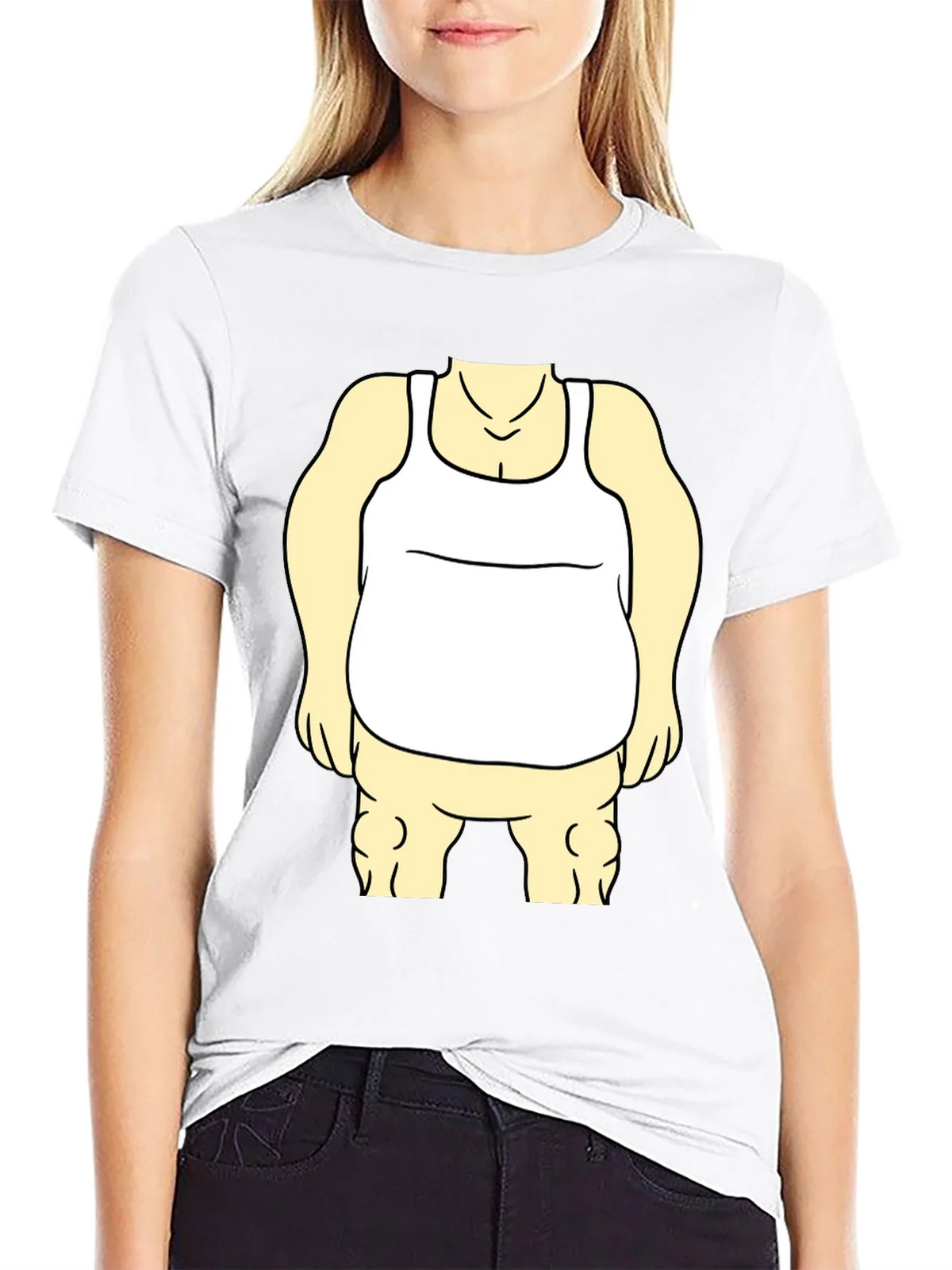 Funny Cartoon Character Graphic Black T-Shirt product image 8