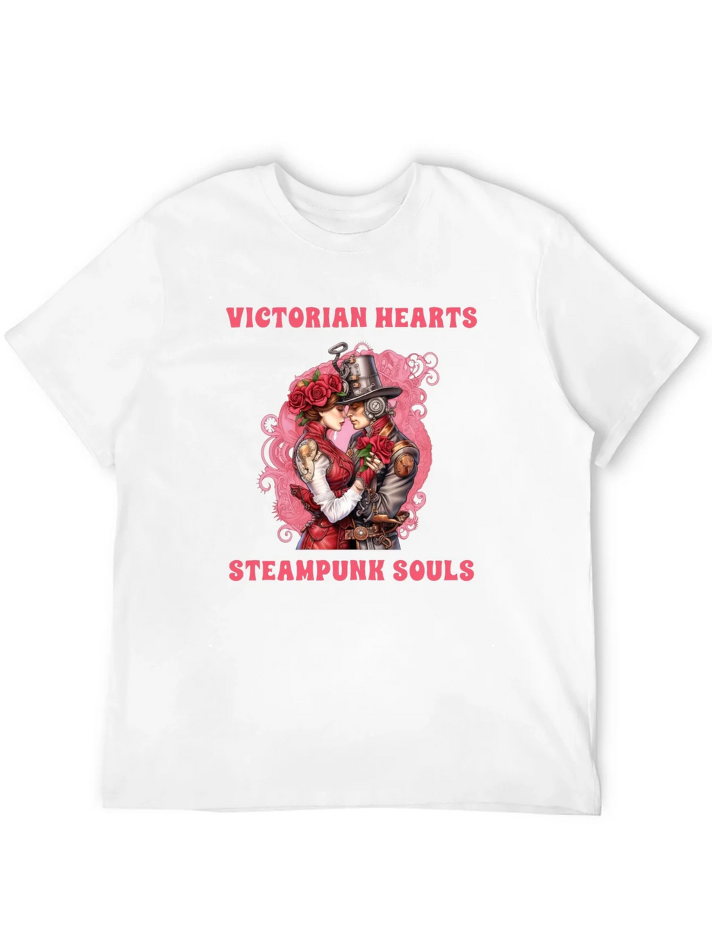 Victorian Hearts Steampunk Souls Black T-Shirt product image 11