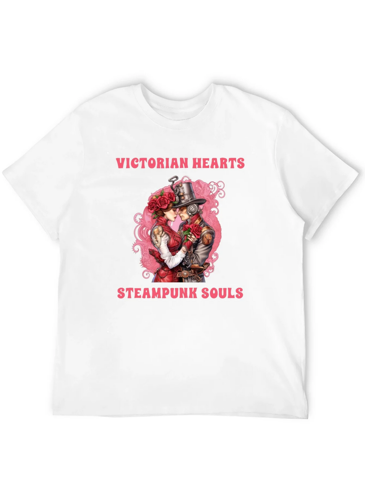 Victorian Hearts Steampunk Souls Black T-Shirt product image 11