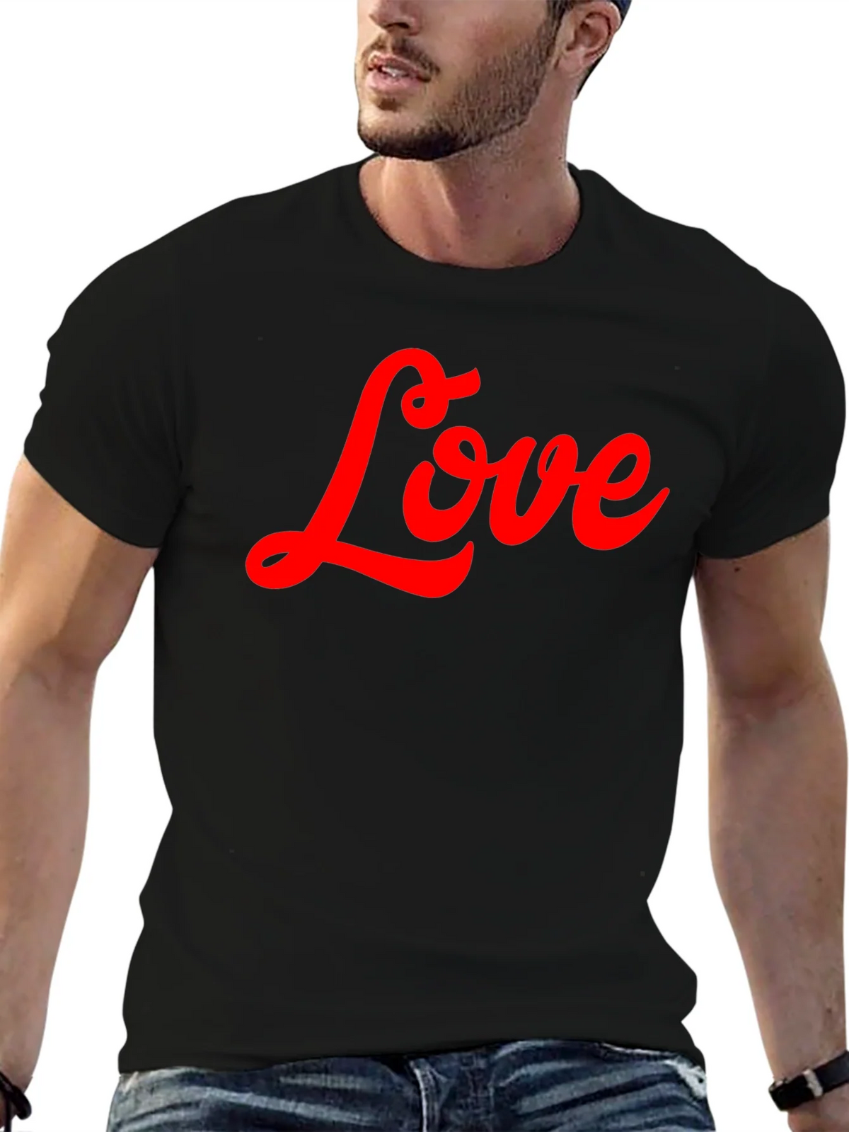 Love Script T-Shirt - Stylish Black Tee product image 6