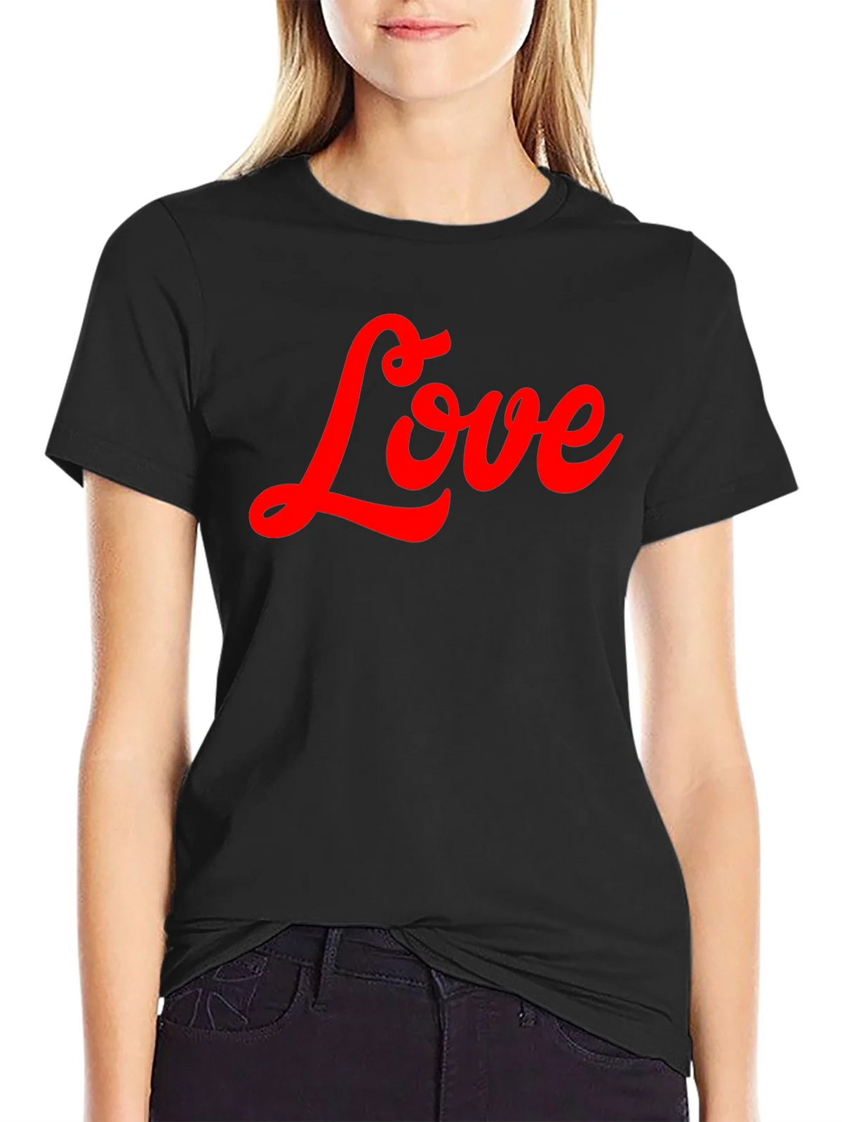 Love Script T-Shirt - Stylish Black Tee product image 2