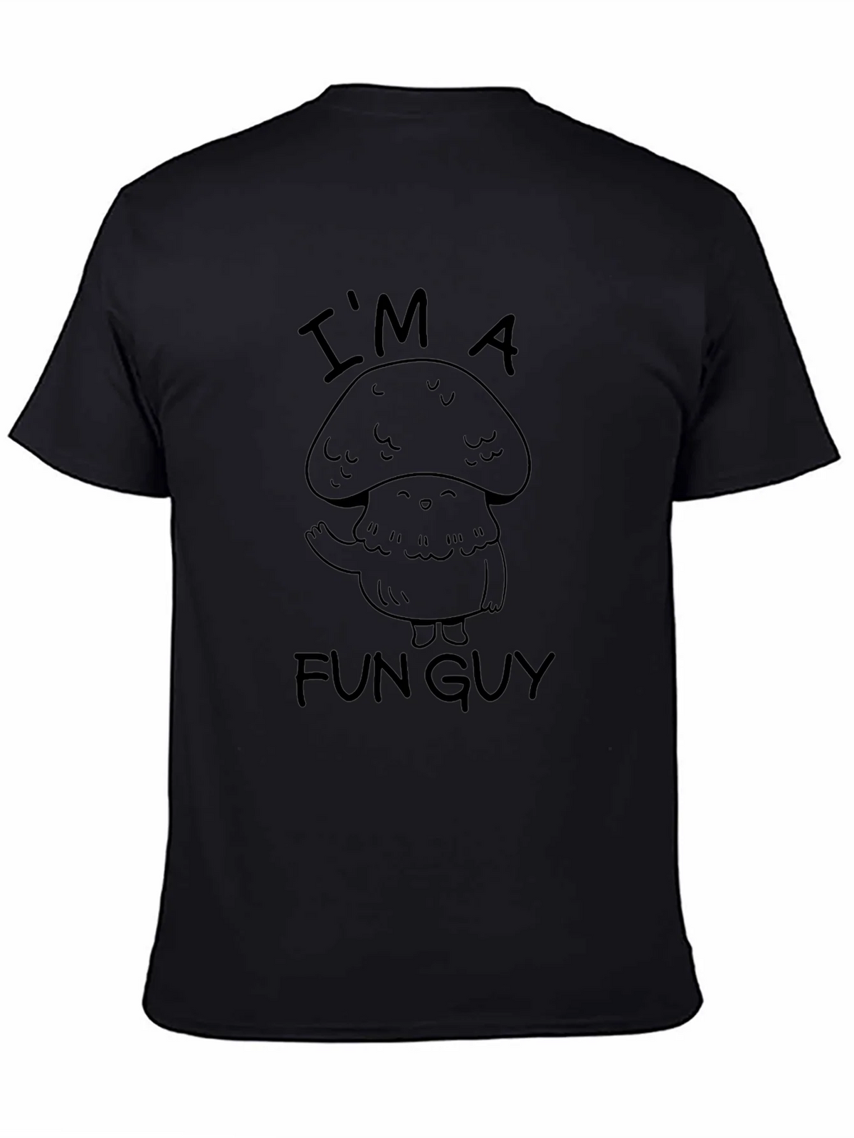 Fun Guy Mushroom Graphic Tee - Black product image 4