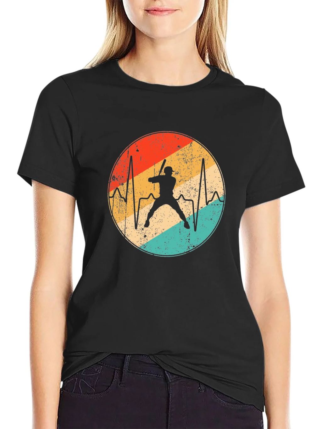 Baseball Heartbeat T-Shirt - Retro Sports Tee product image 2