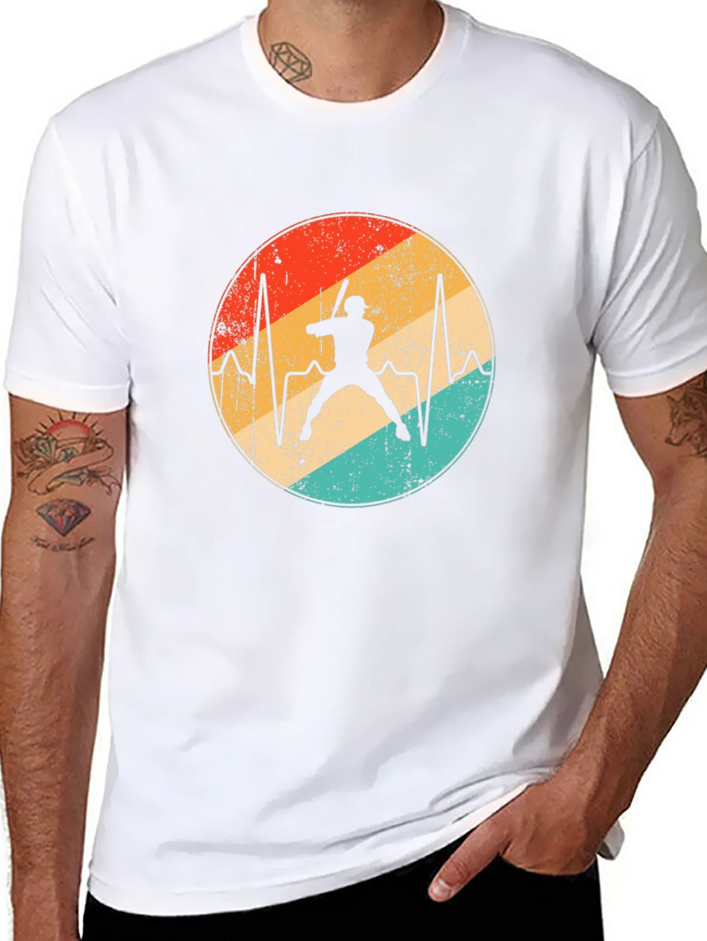 Baseball Heartbeat T-Shirt - Retro Sports Tee product image 7