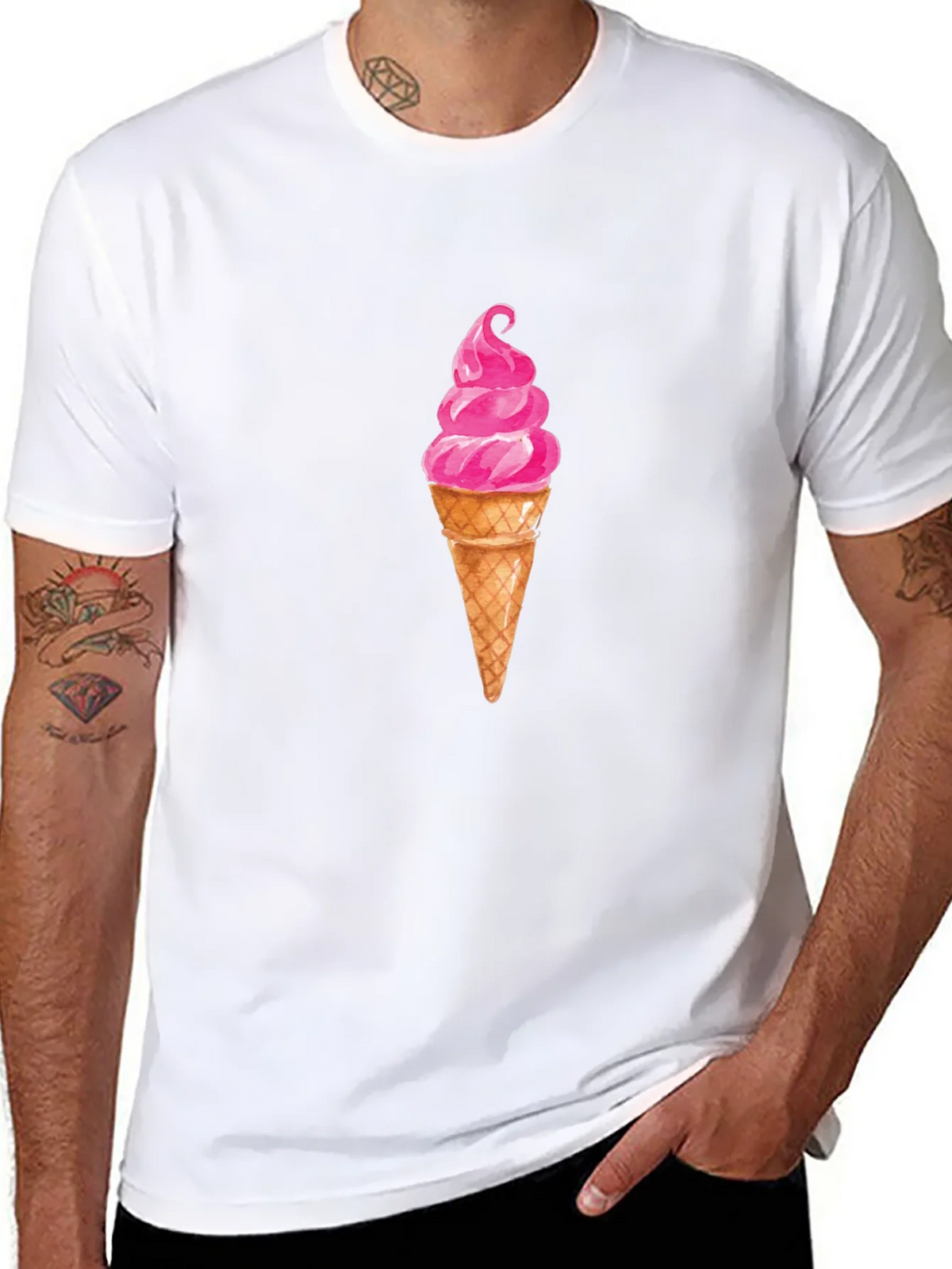 Ice Cream Graphic Tee - Casual Black T-Shirt product image 7