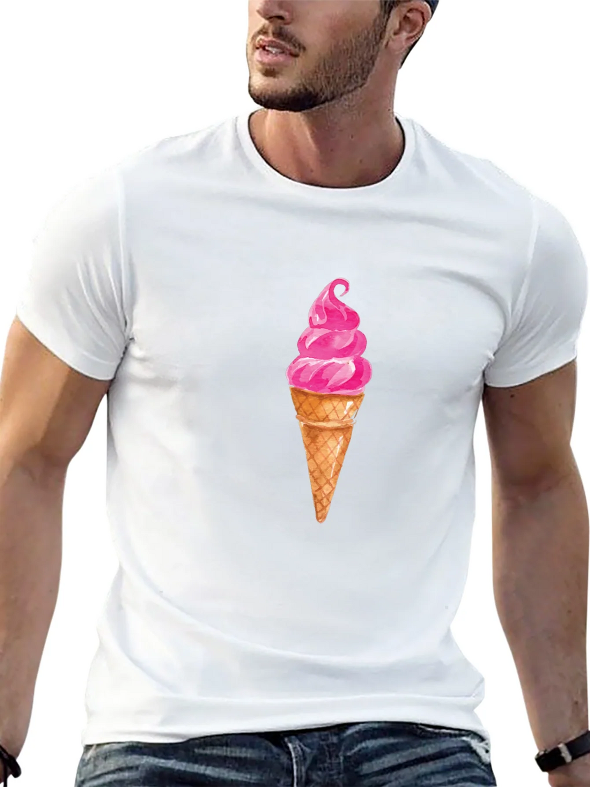 Ice Cream Graphic Tee - Casual Black T-Shirt product image 12