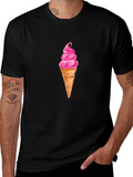Ice Cream Graphic Tee - Casual Black T-Shirt product image 1