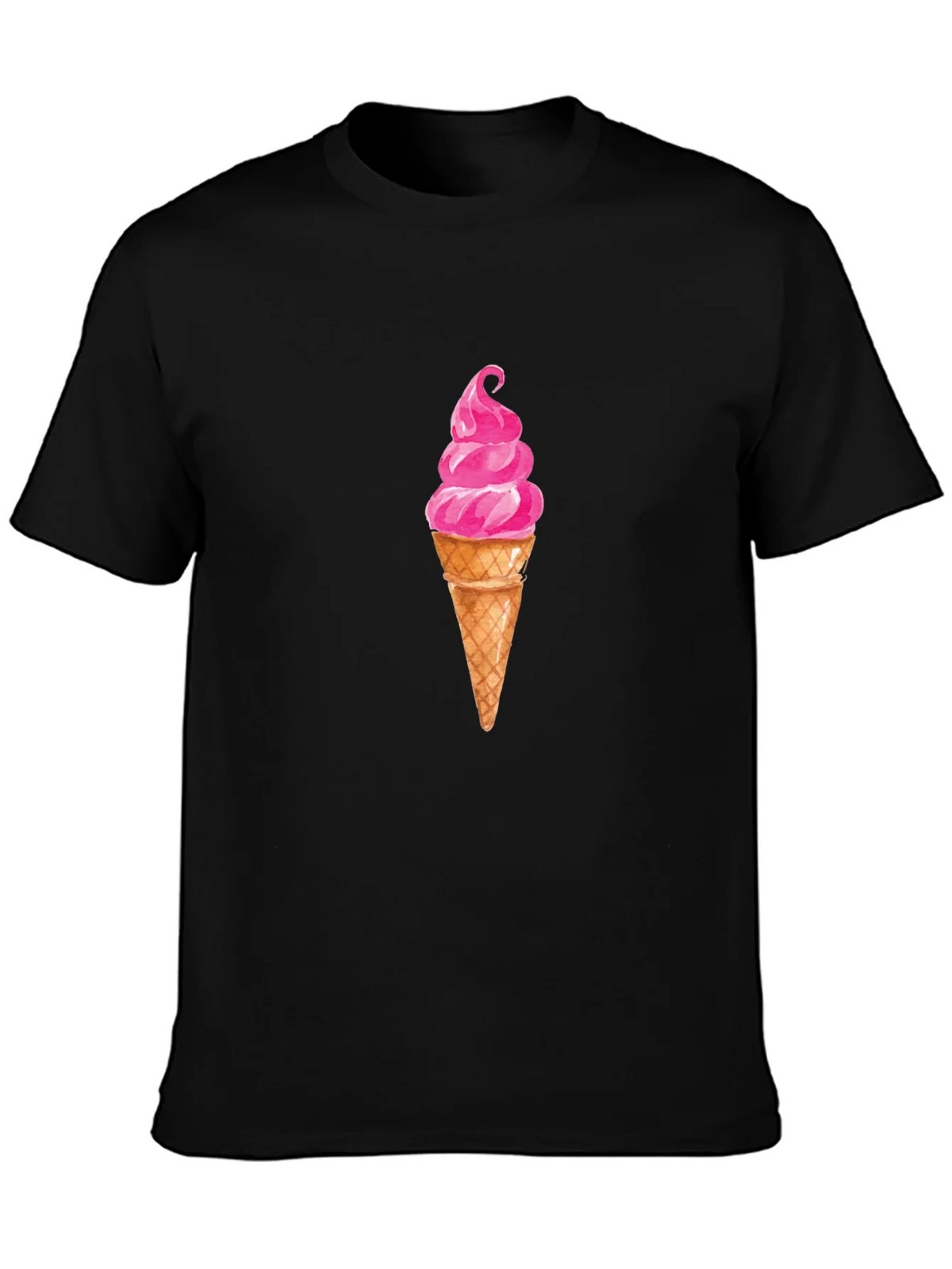 Ice Cream Graphic Tee - Casual Black T-Shirt product image 3