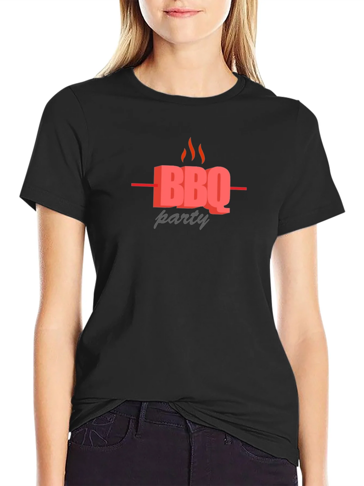 BBQ Party Graphic Black T-Shirt product image 2