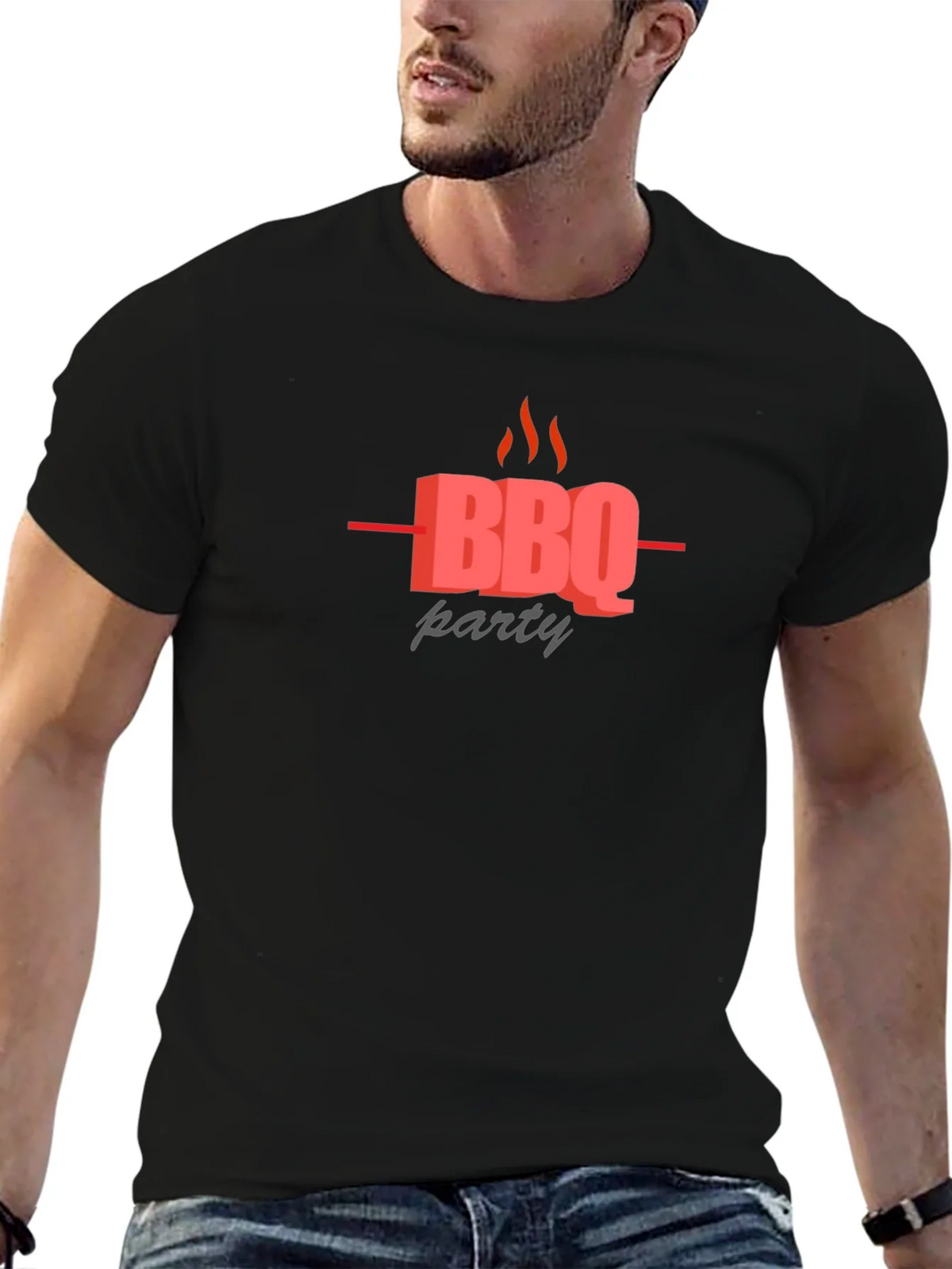 BBQ Party Graphic Black T-Shirt product image 6