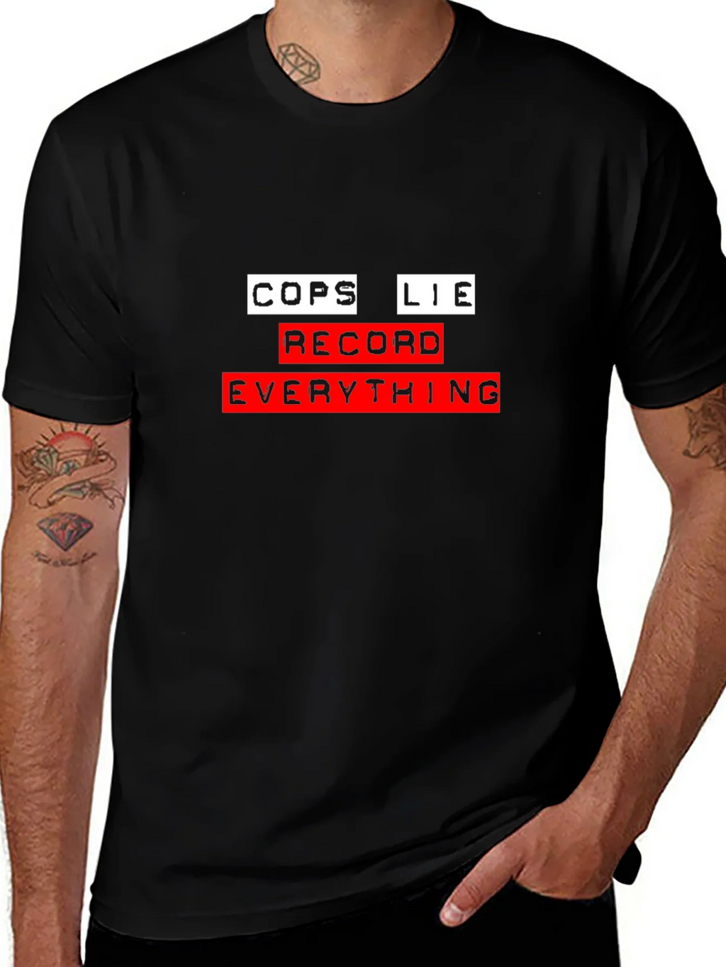 Cops Lie Record Everything Graphic Tee product image 1