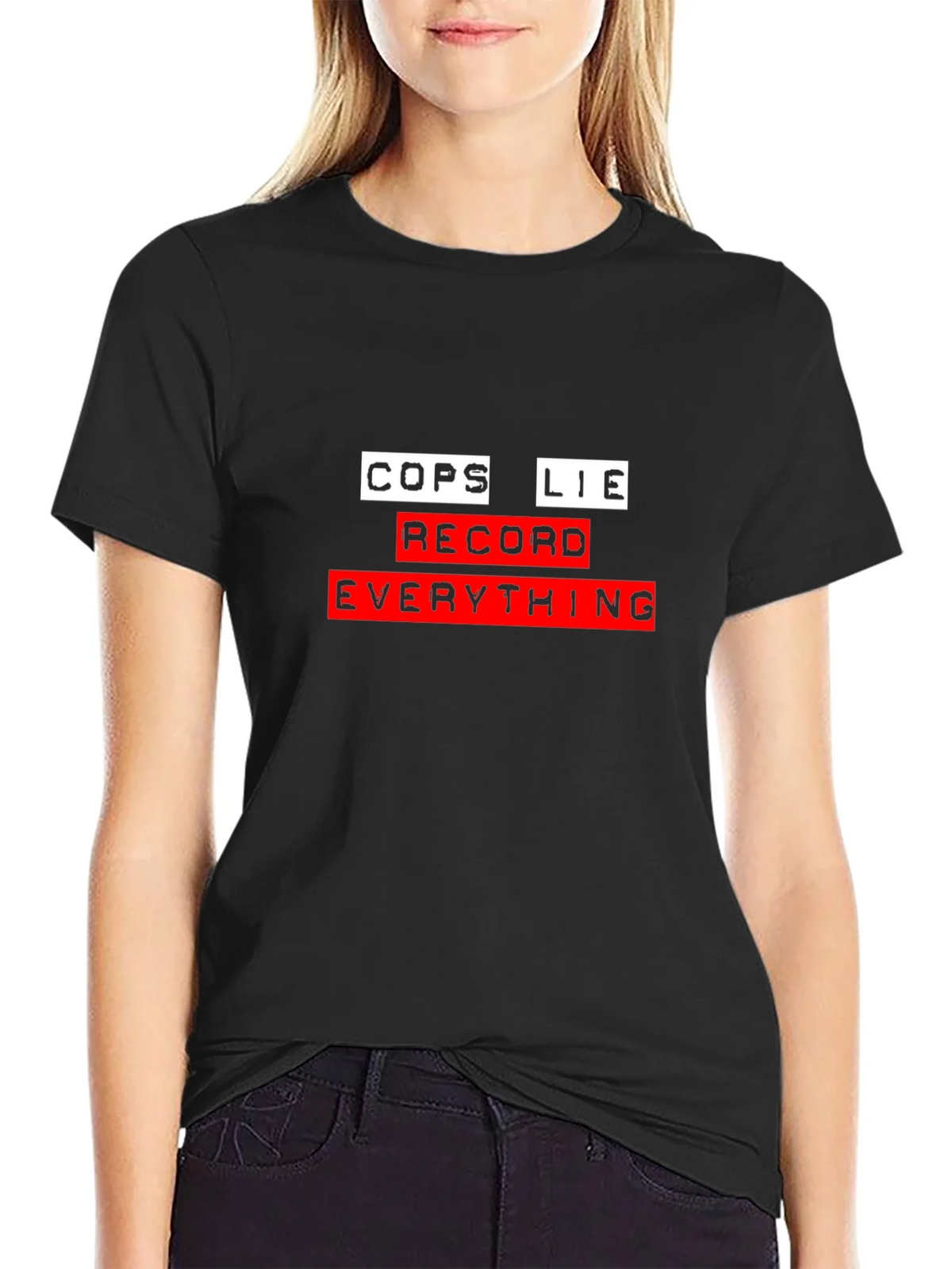 Cops Lie Record Everything Graphic Tee product image 2