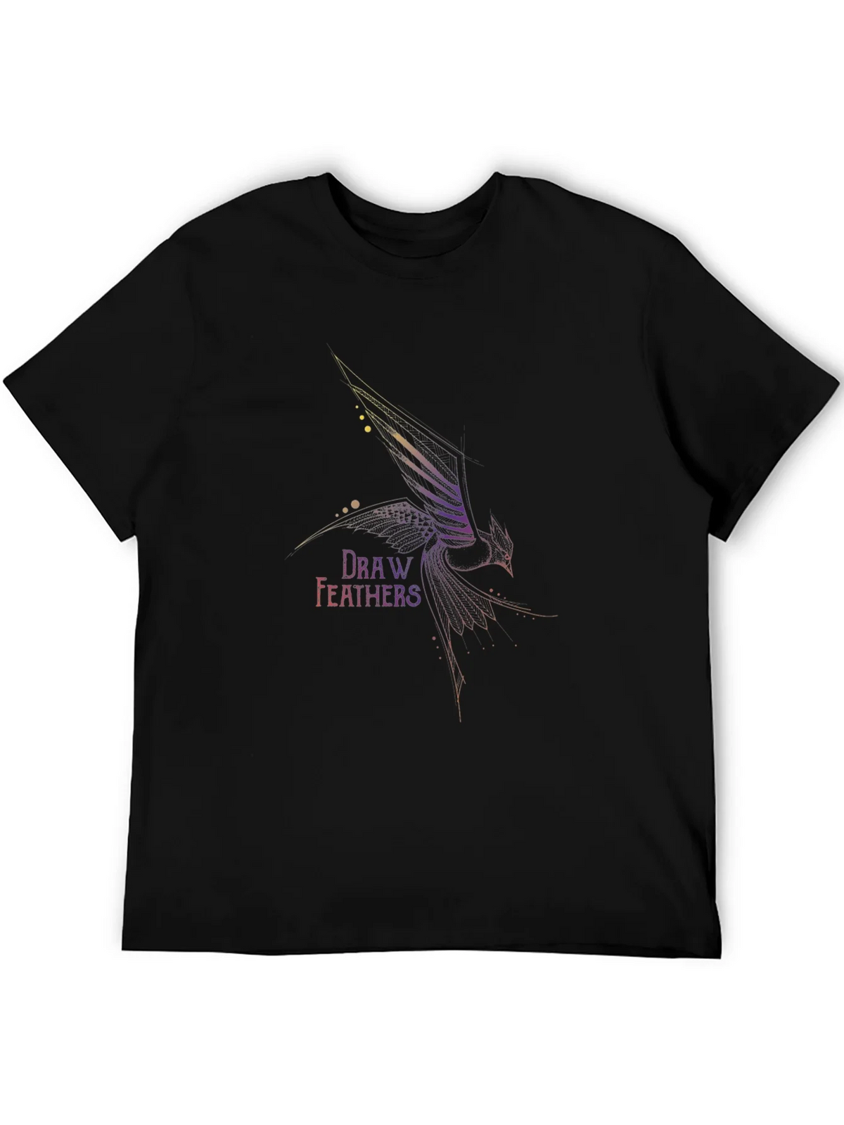 Draw Feathers Graphic T-Shirt product image 5