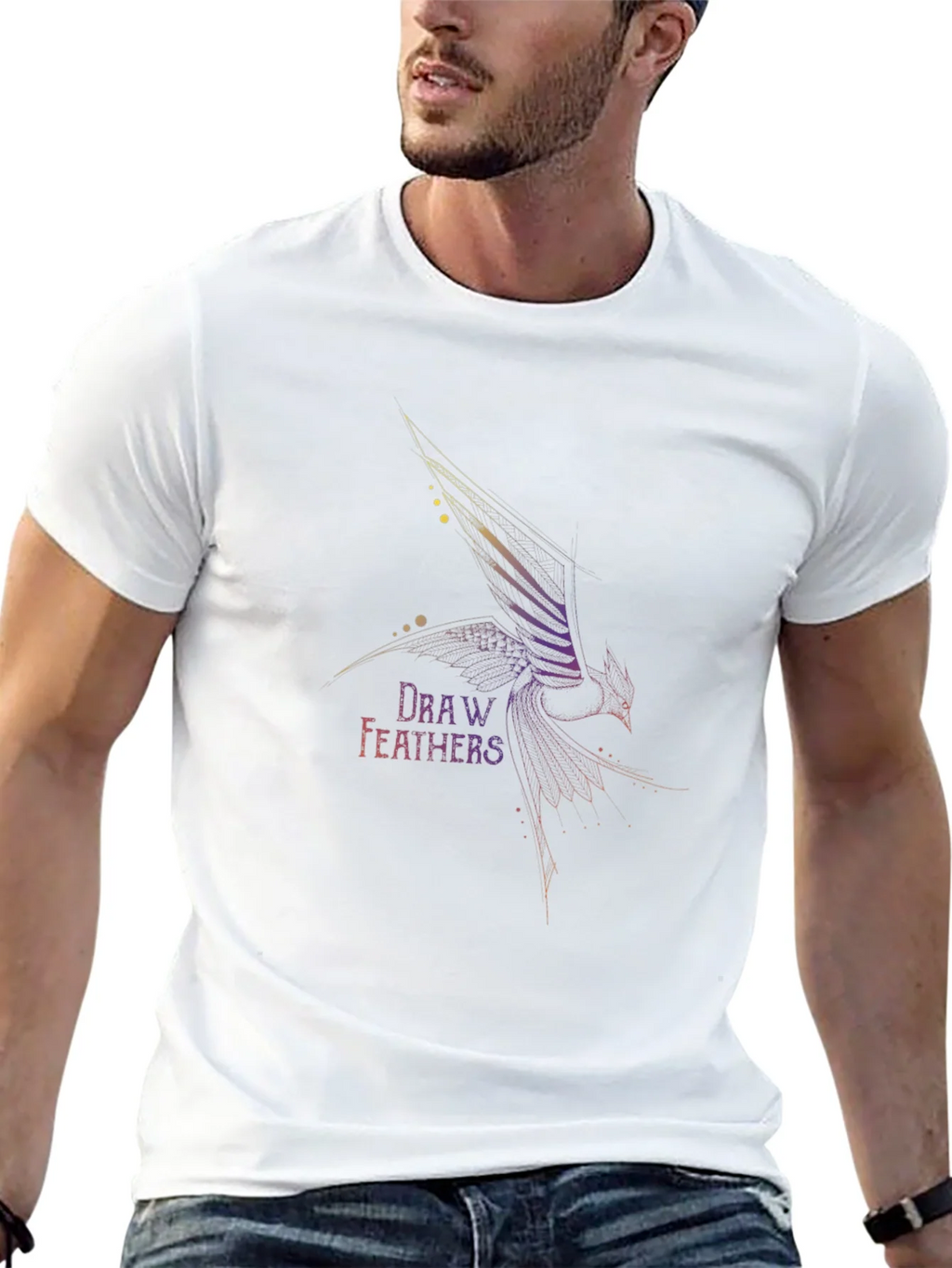 Draw Feathers Graphic T-Shirt product image 12