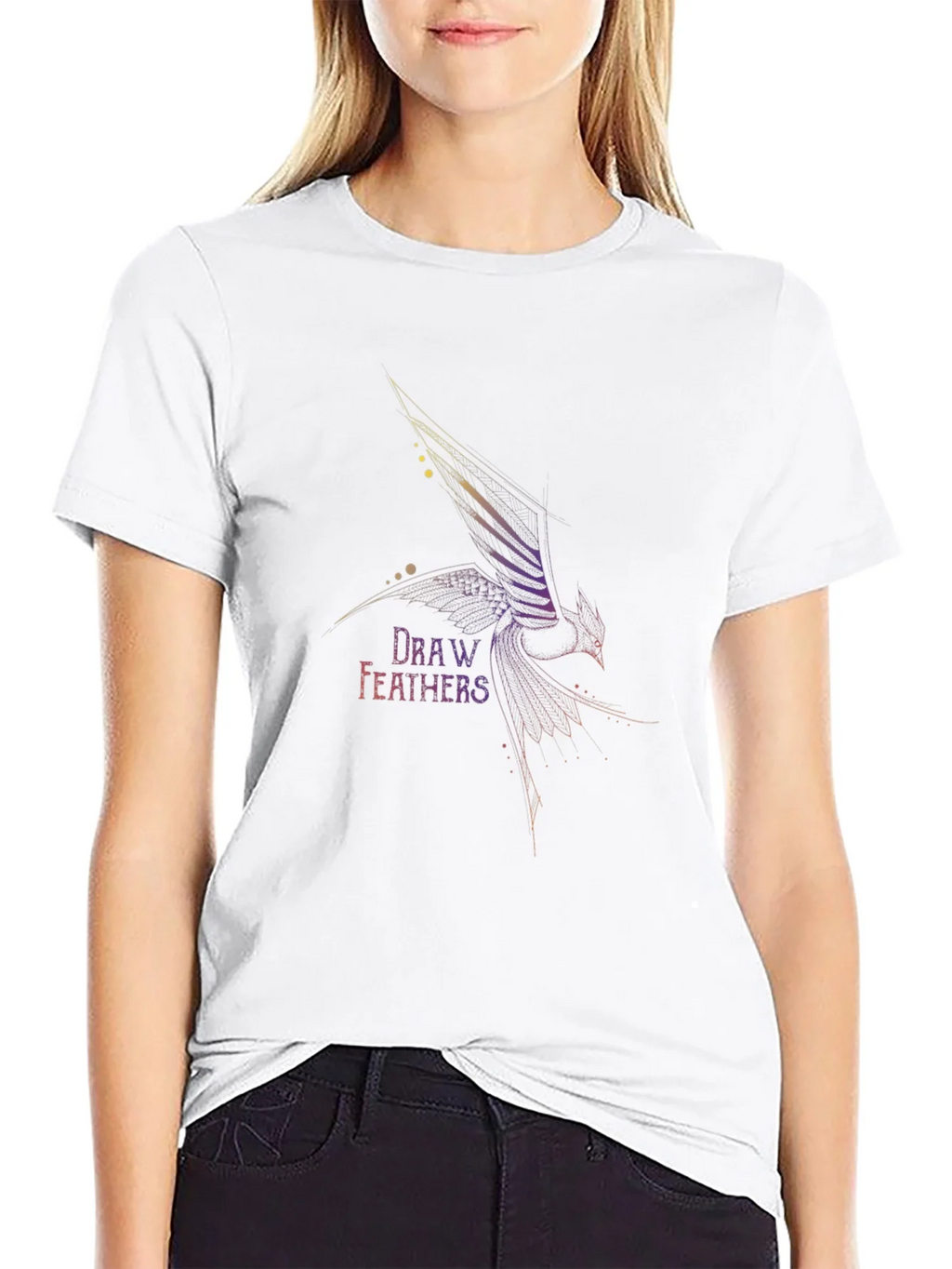 Draw Feathers Graphic T-Shirt product image 8