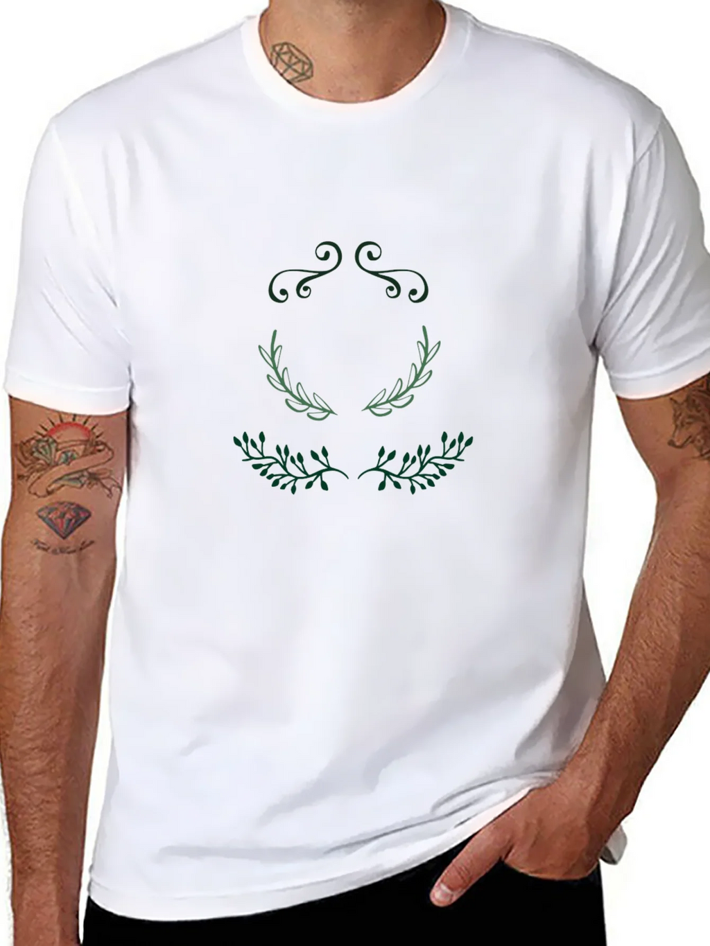 Botanical Laurel Wreath Graphic Tee product image 7