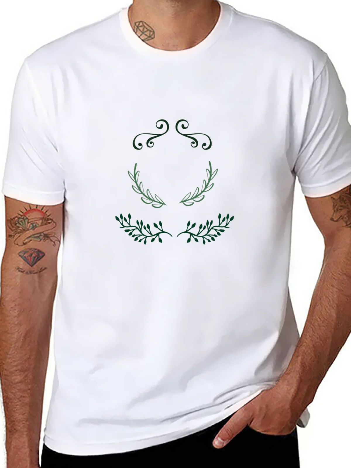 Botanical Laurel Wreath Graphic Tee product image 7