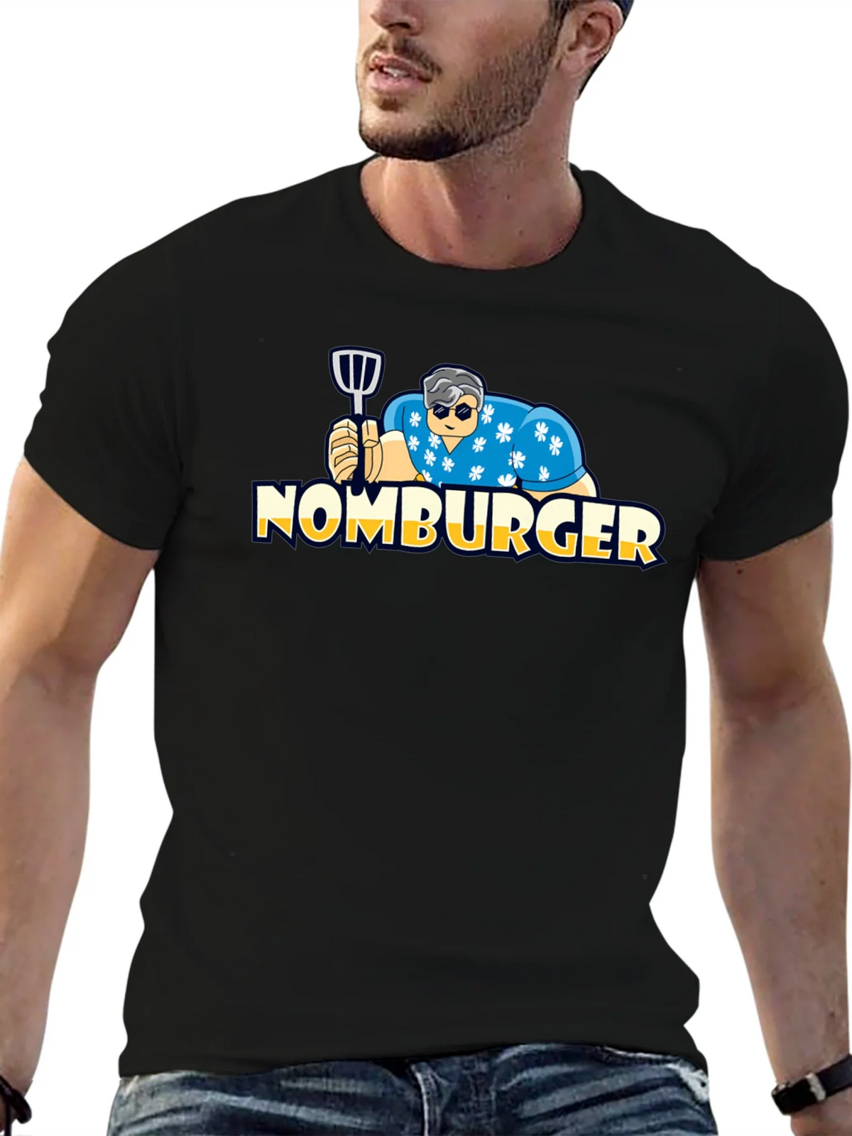Nomburger Graphic Tee - Funny Burger Lover Shirt product image 6