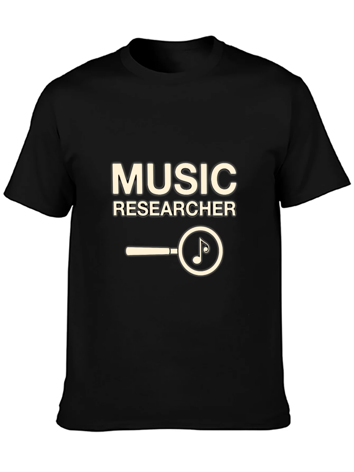 Music Researcher T-Shirt - Black Cotton Tee product image 3