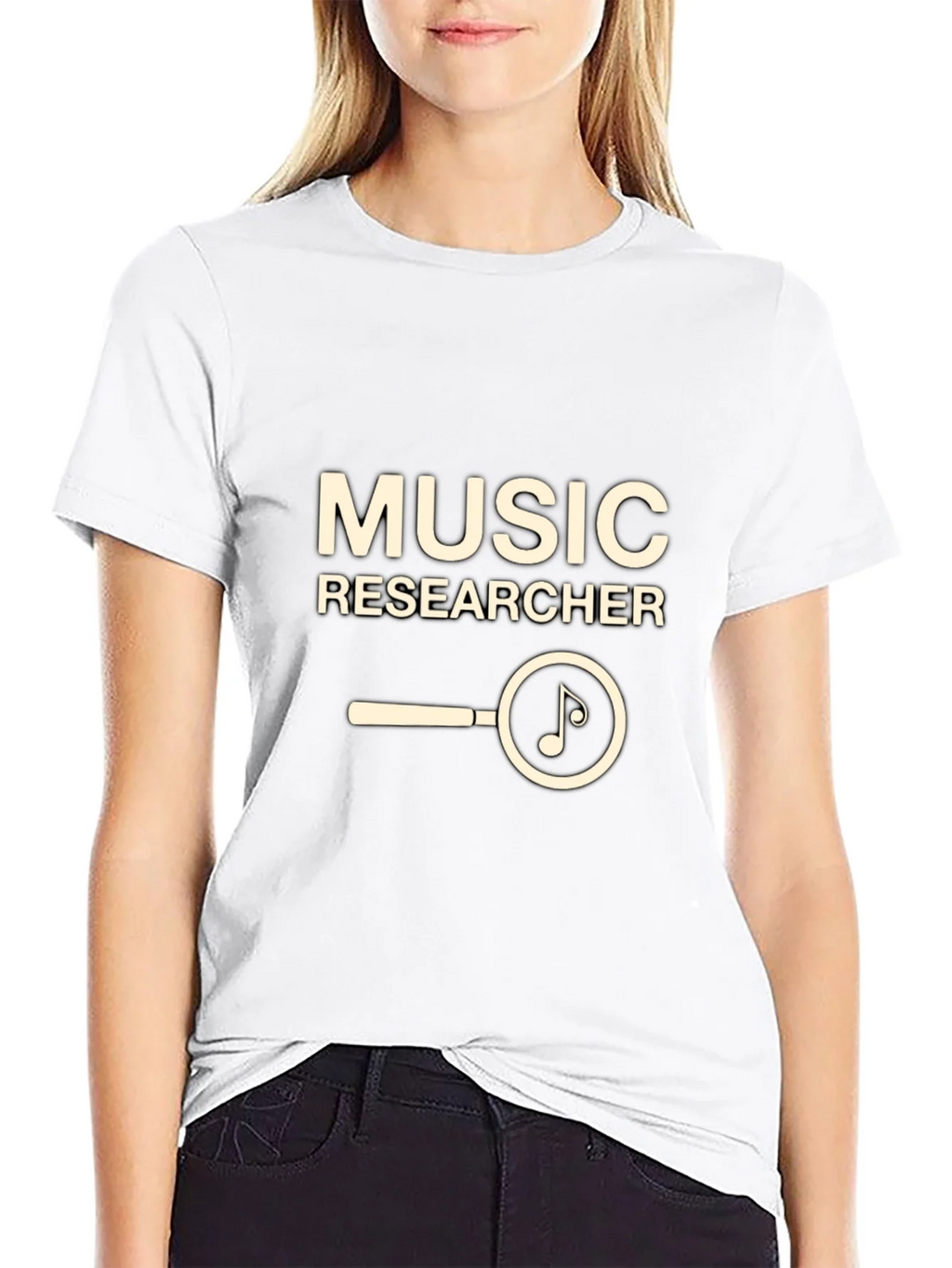 Music Researcher T-Shirt - Black Cotton Tee product image 8