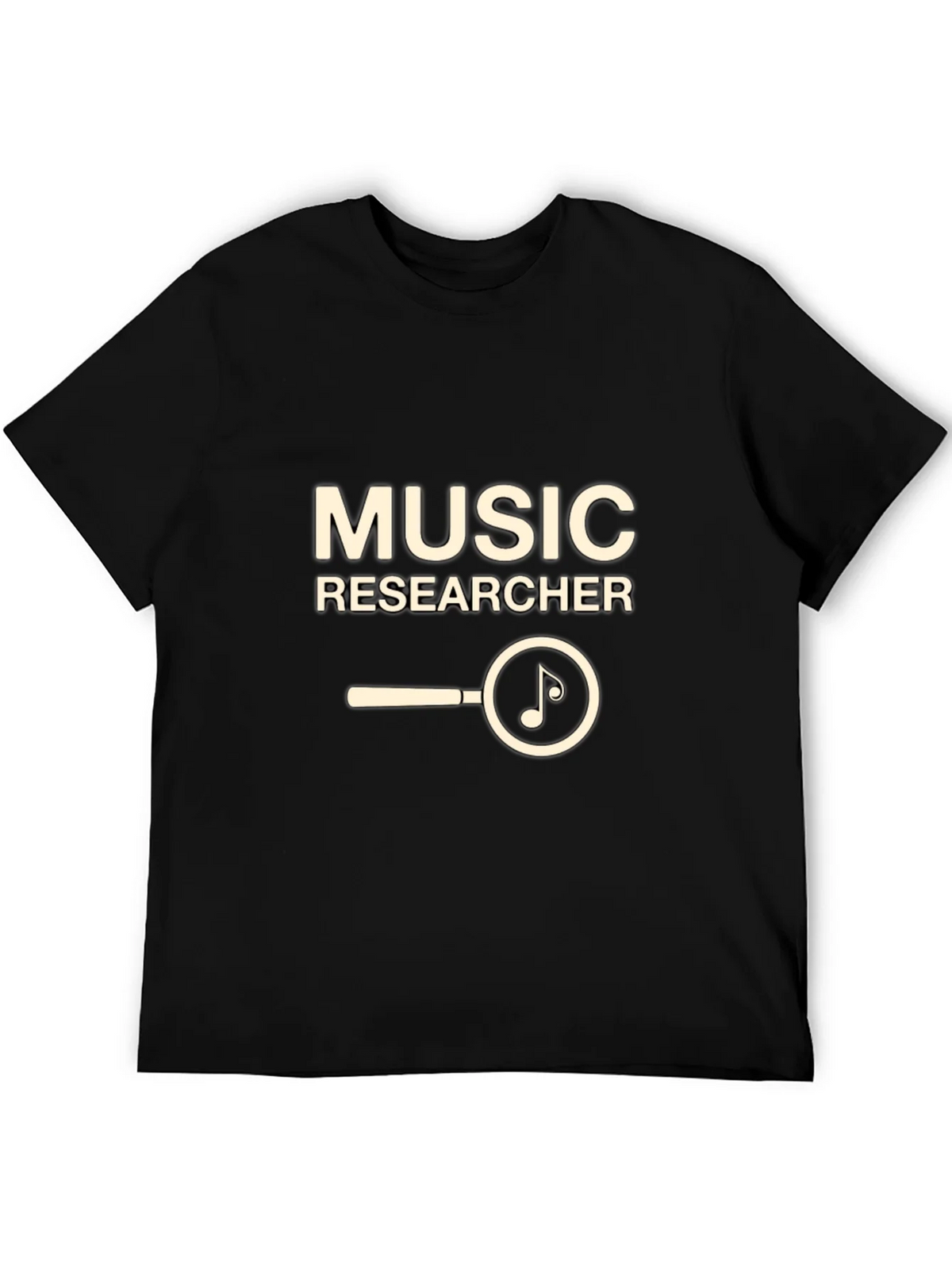 Music Researcher T-Shirt - Black Cotton Tee product image 5