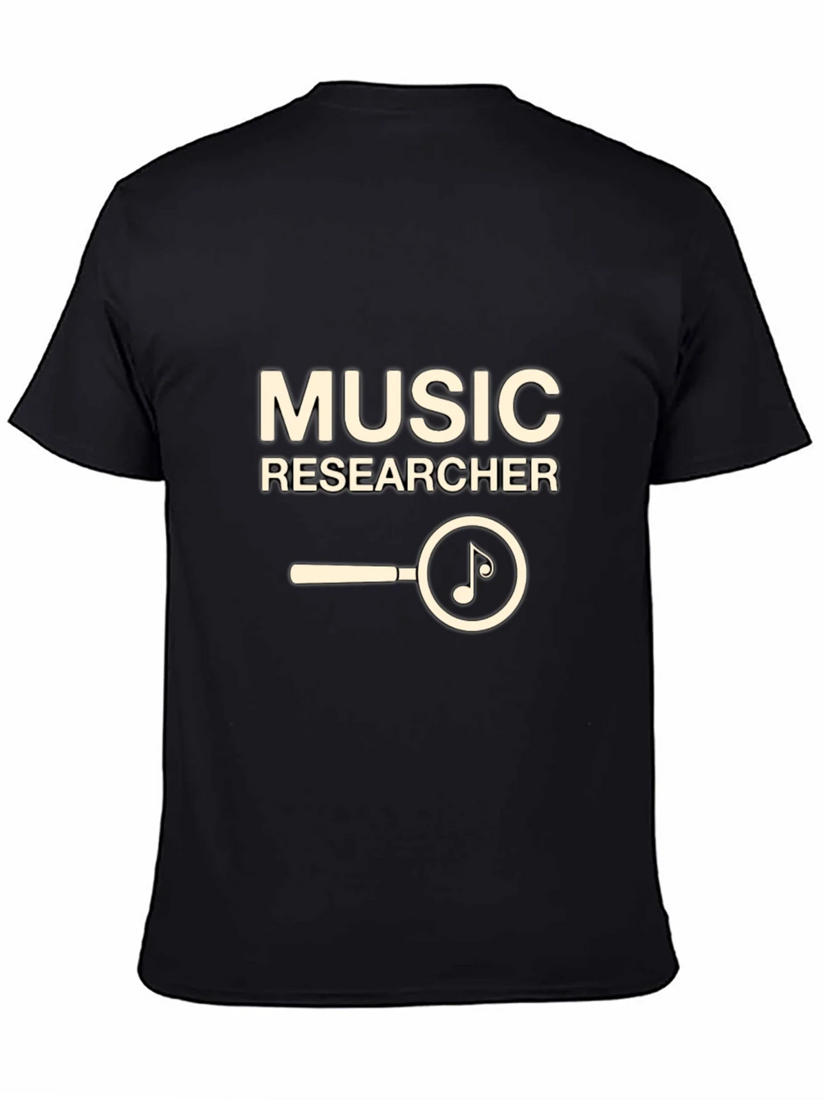 Music Researcher T-Shirt - Black Cotton Tee product image 4