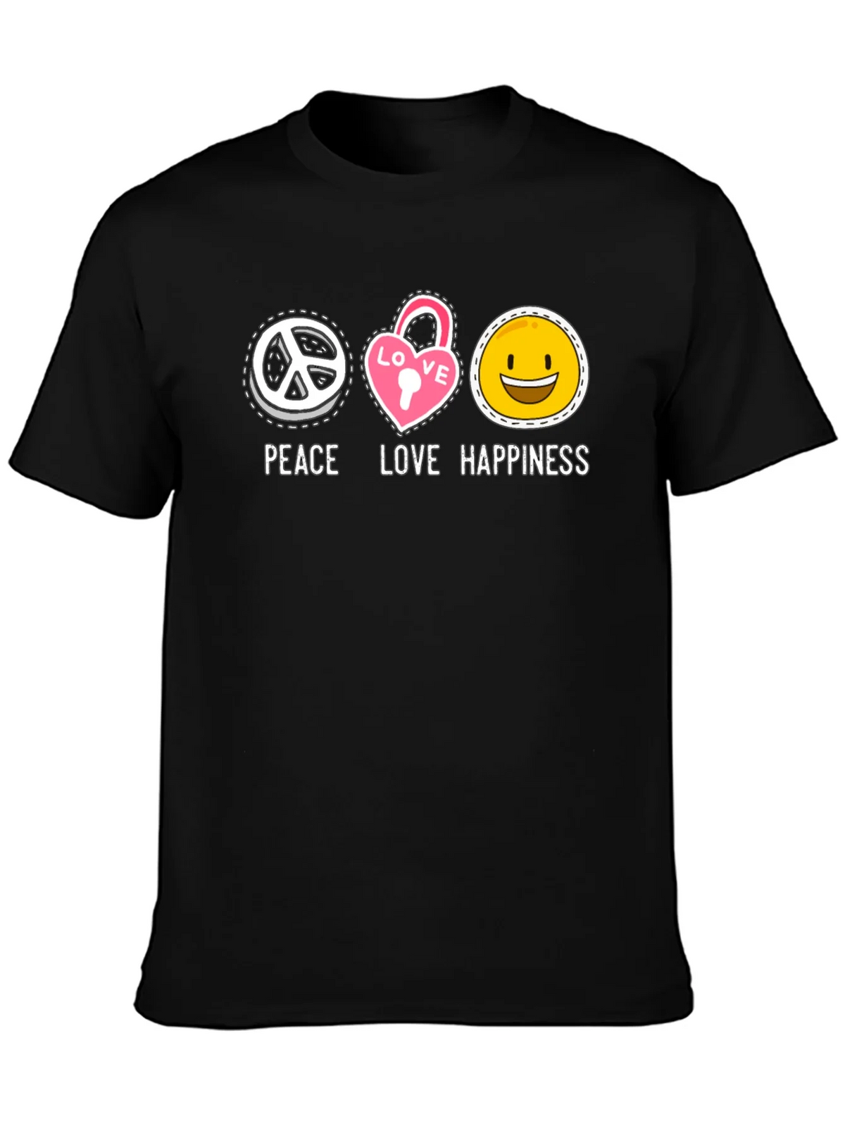 Peace Love Happiness Graphic Tee product image 3