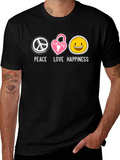 Peace Love Happiness Graphic Tee product image 1